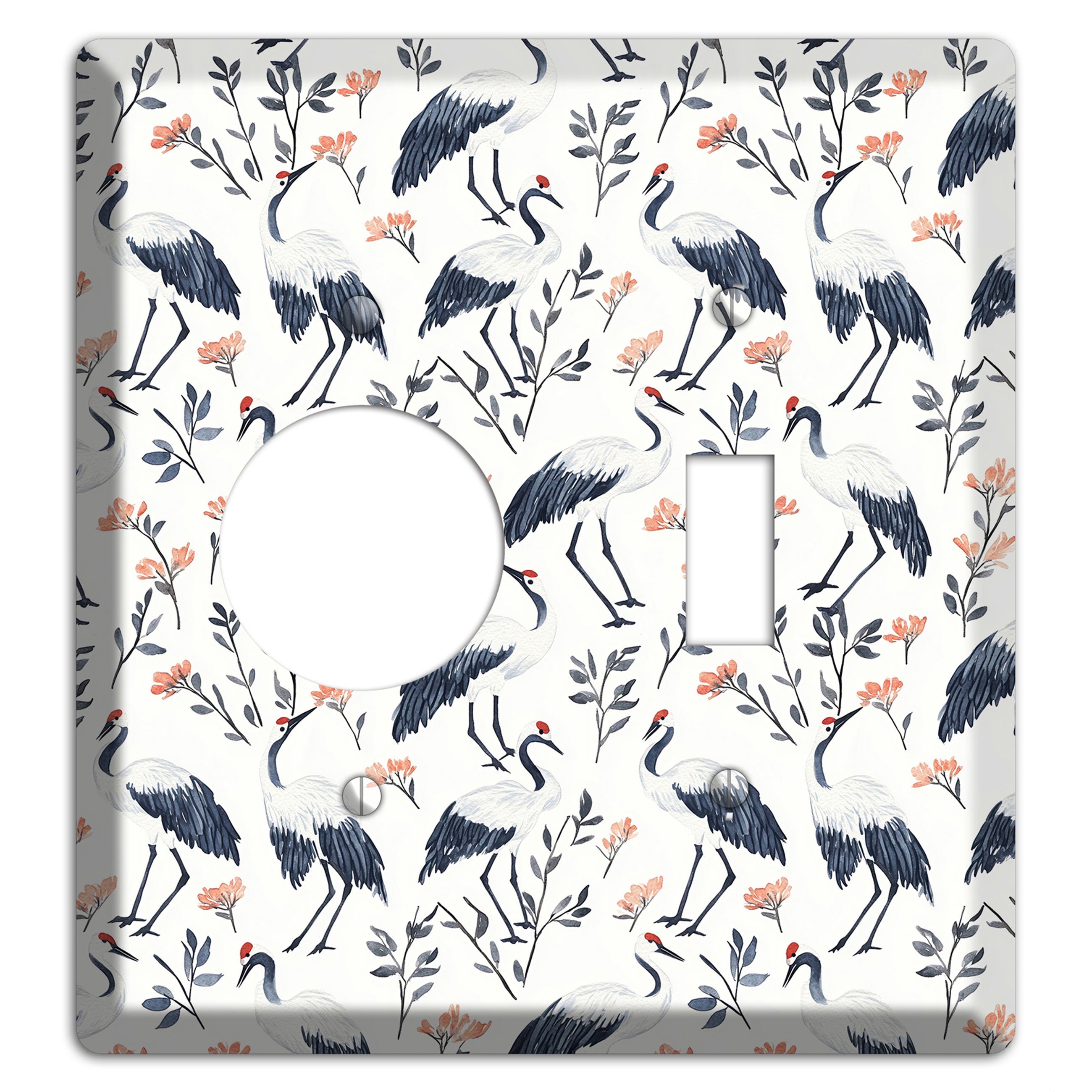 Slate & Coral Marsh Receptacle / Toggle Wallplate