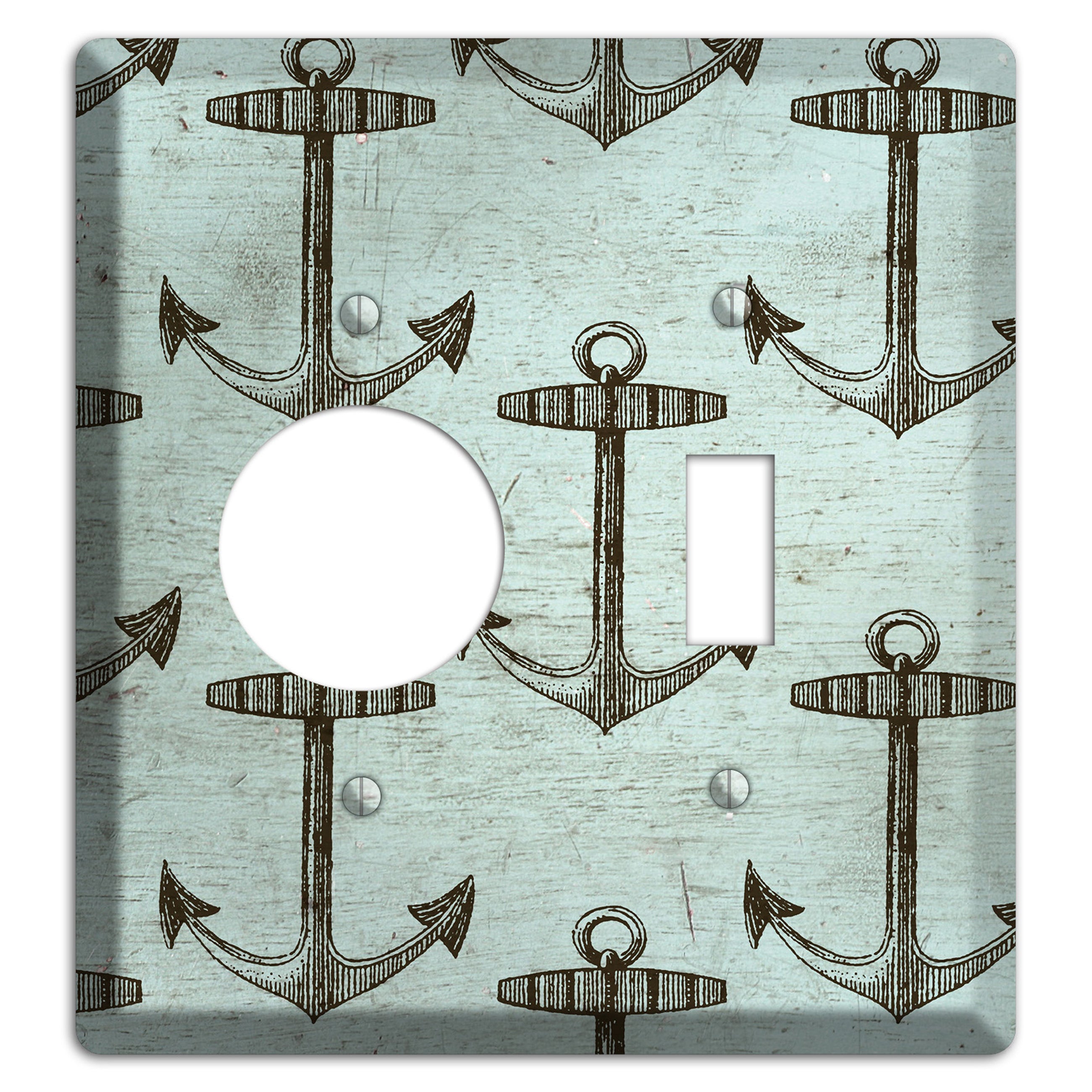 Anchored in Time Receptacle / Toggle Wallplate