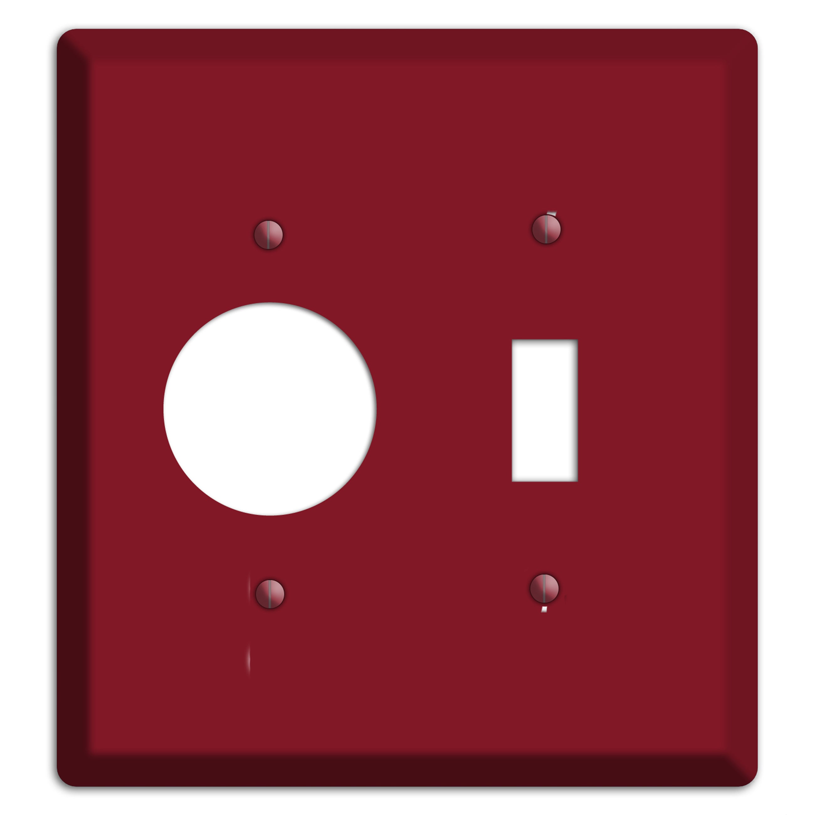 Baxter Burgundy Wine Receptacle / Toggle Wallplate