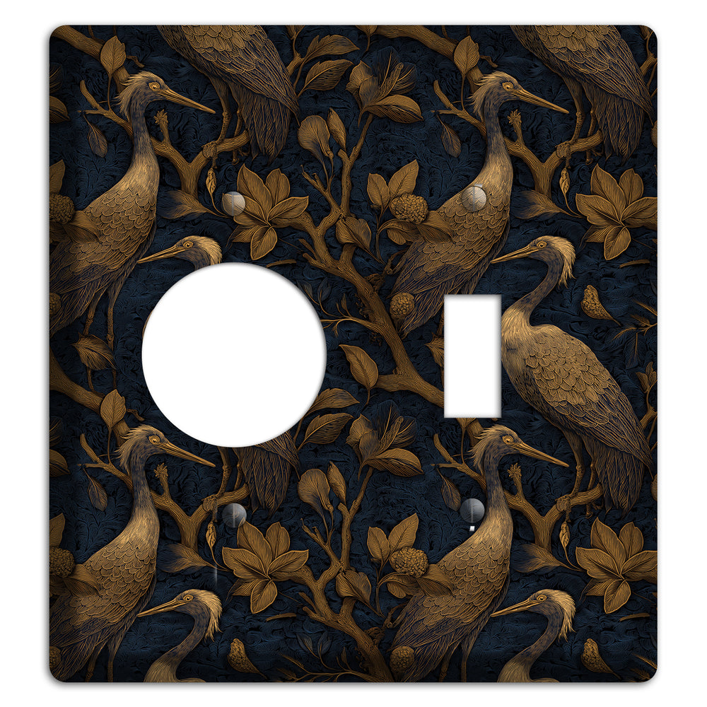 Gilded Heron Dusk Receptacle / Toggle Wallplate