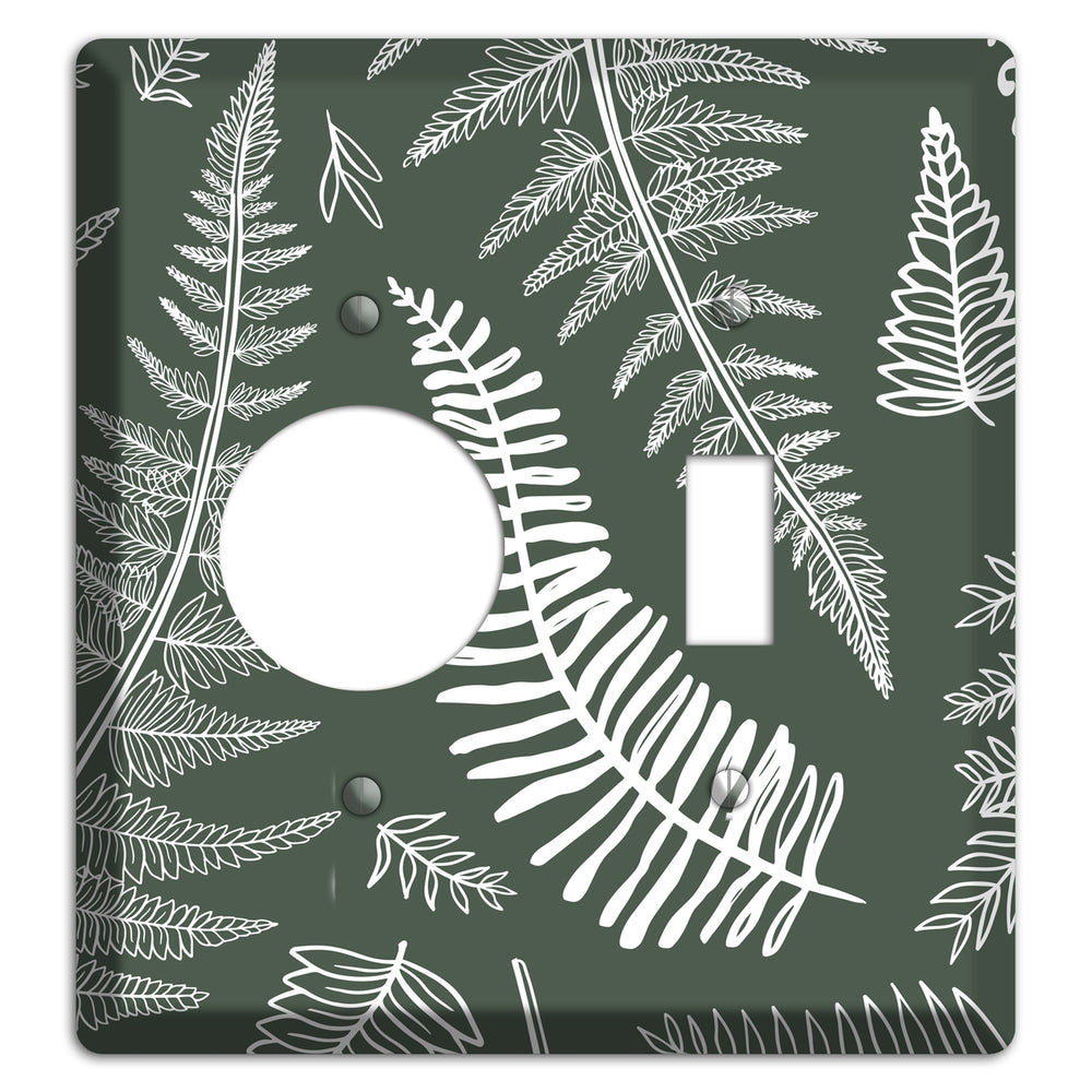 Forest Floor Etching Receptacle / Toggle Wallplate
