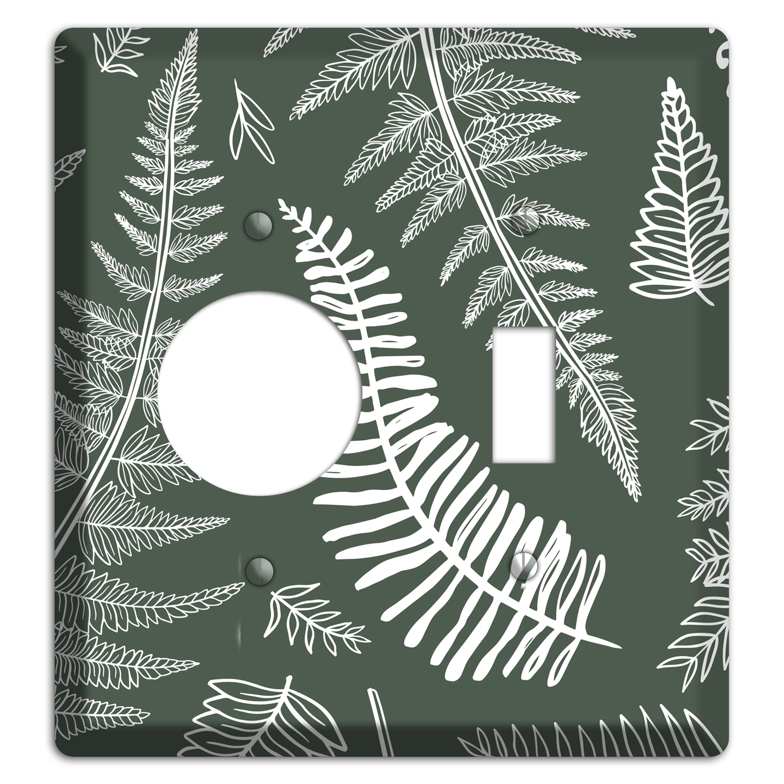 Forest Floor Etching Receptacle / Toggle Wallplate