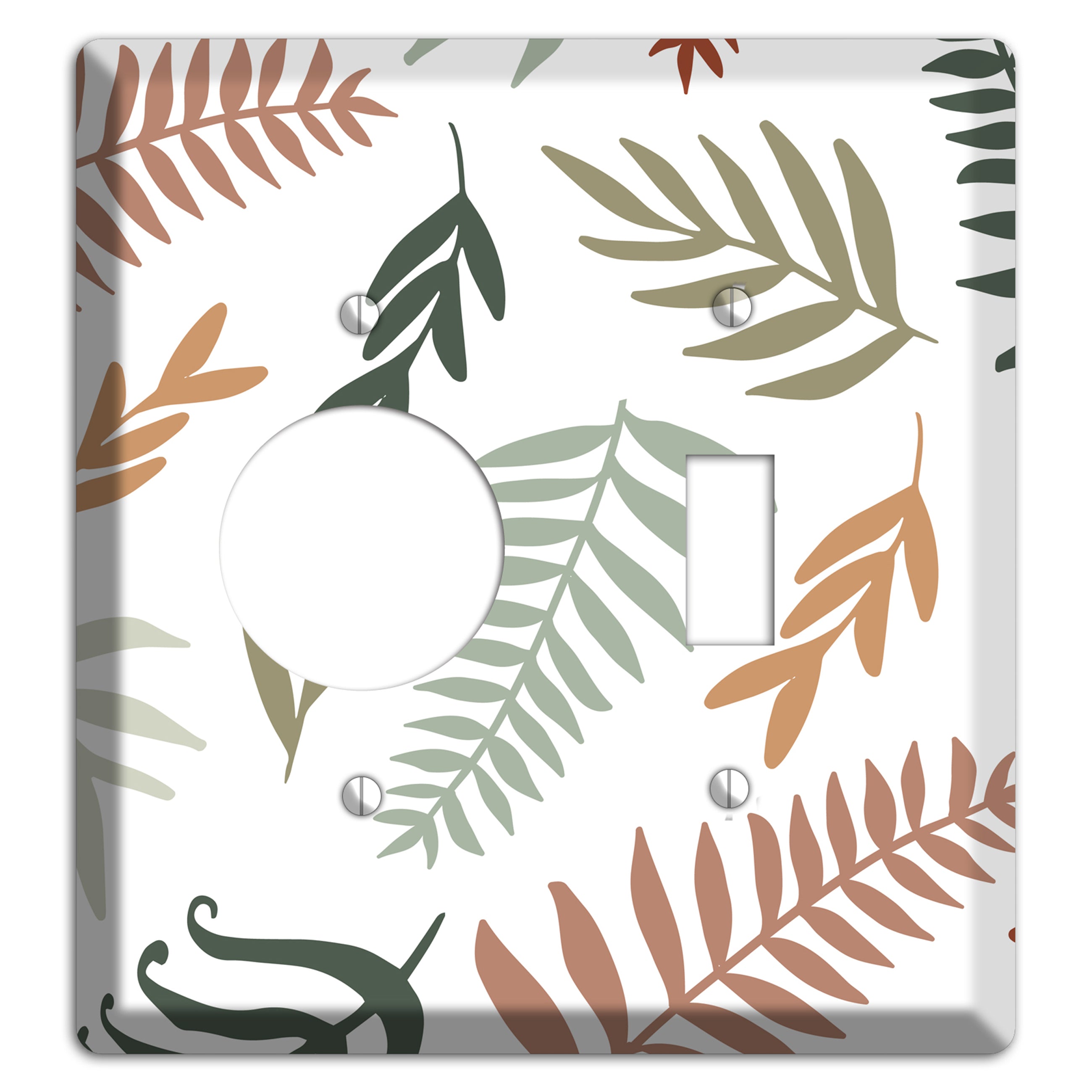 Foliage Adrift Receptacle / Toggle Wallplate