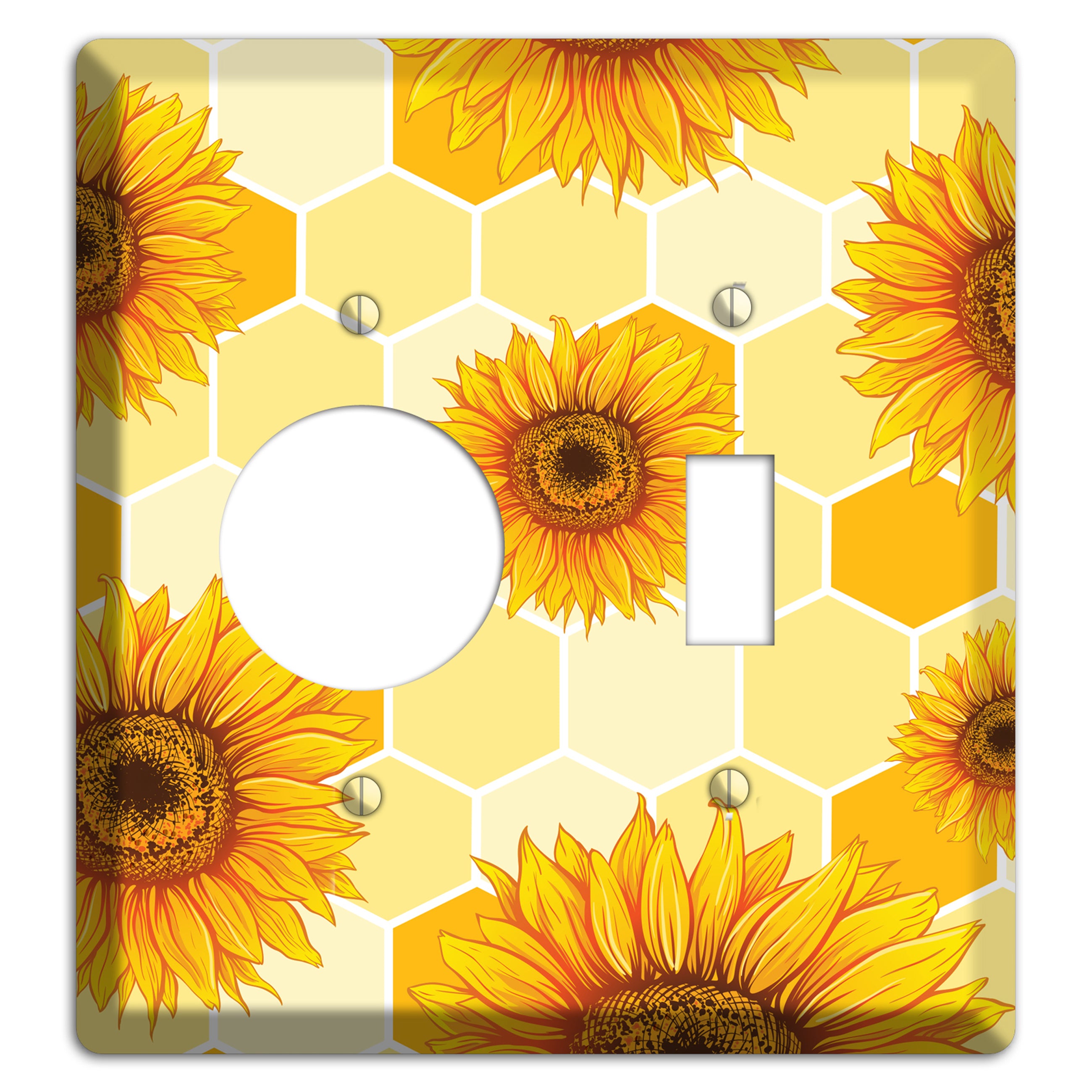 Sunflower & Comb Receptacle / Toggle Wallplate