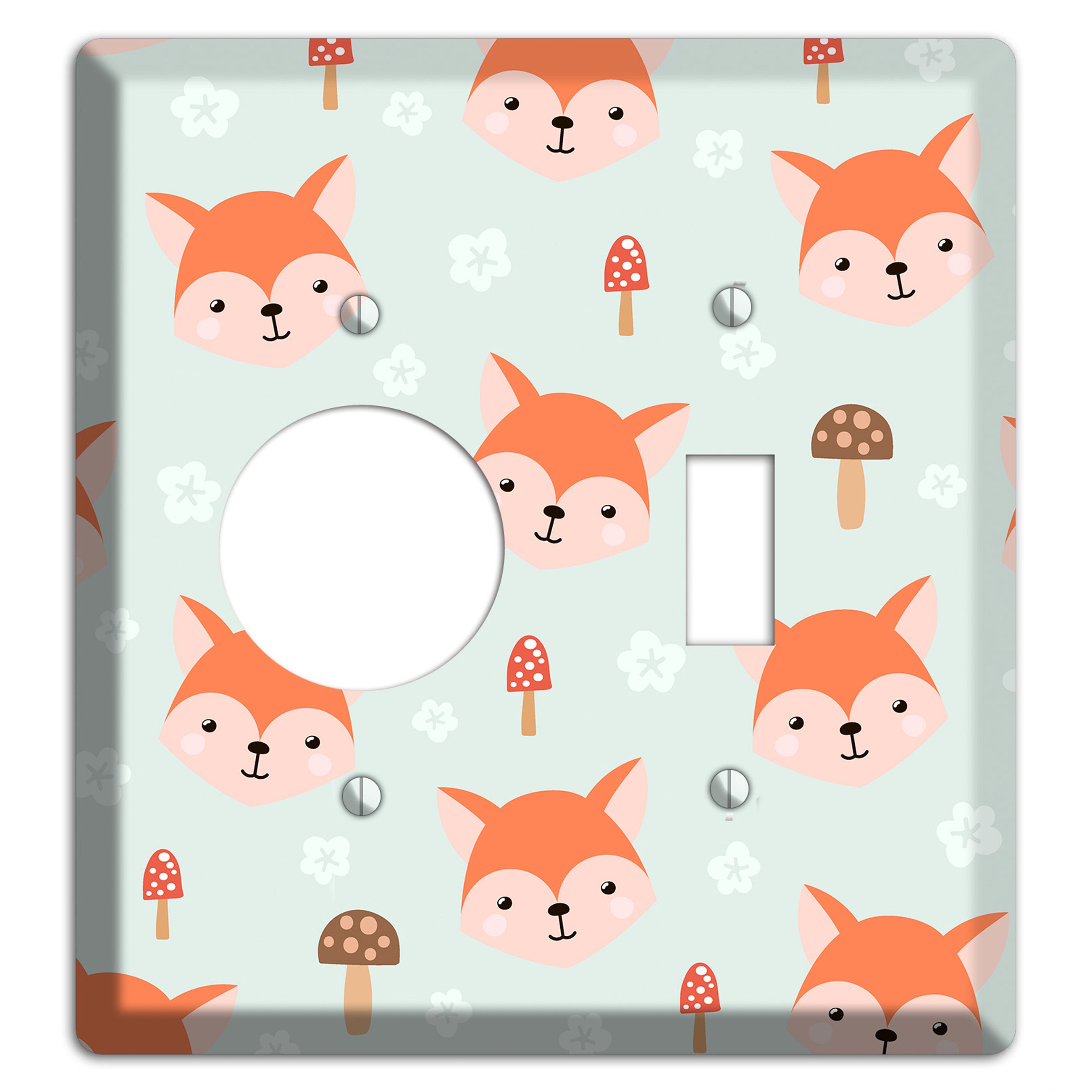 Fox & Fungi Friends Receptacle / Toggle Wallplate