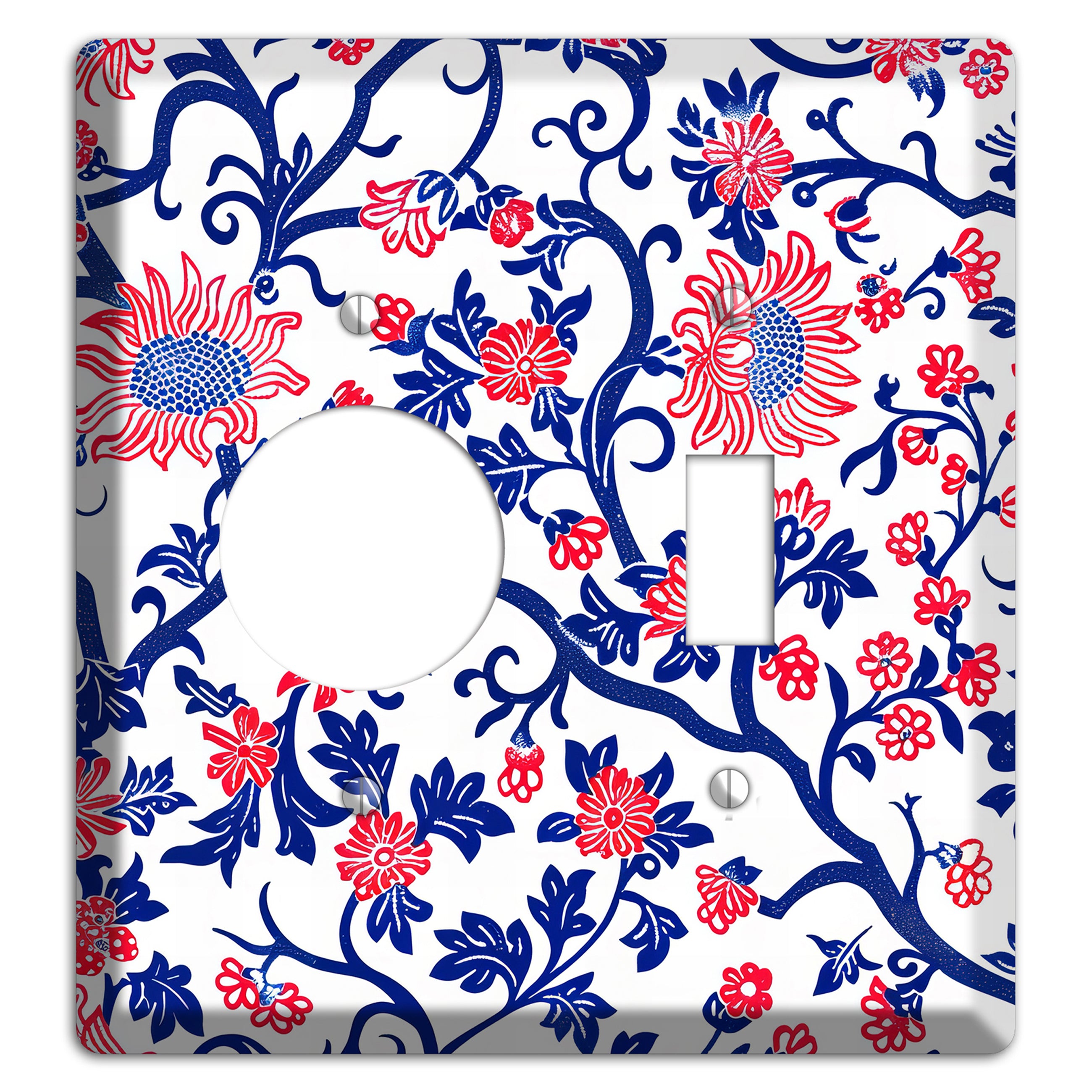 Crimson Vine Riot Receptacle / Toggle Wallplate