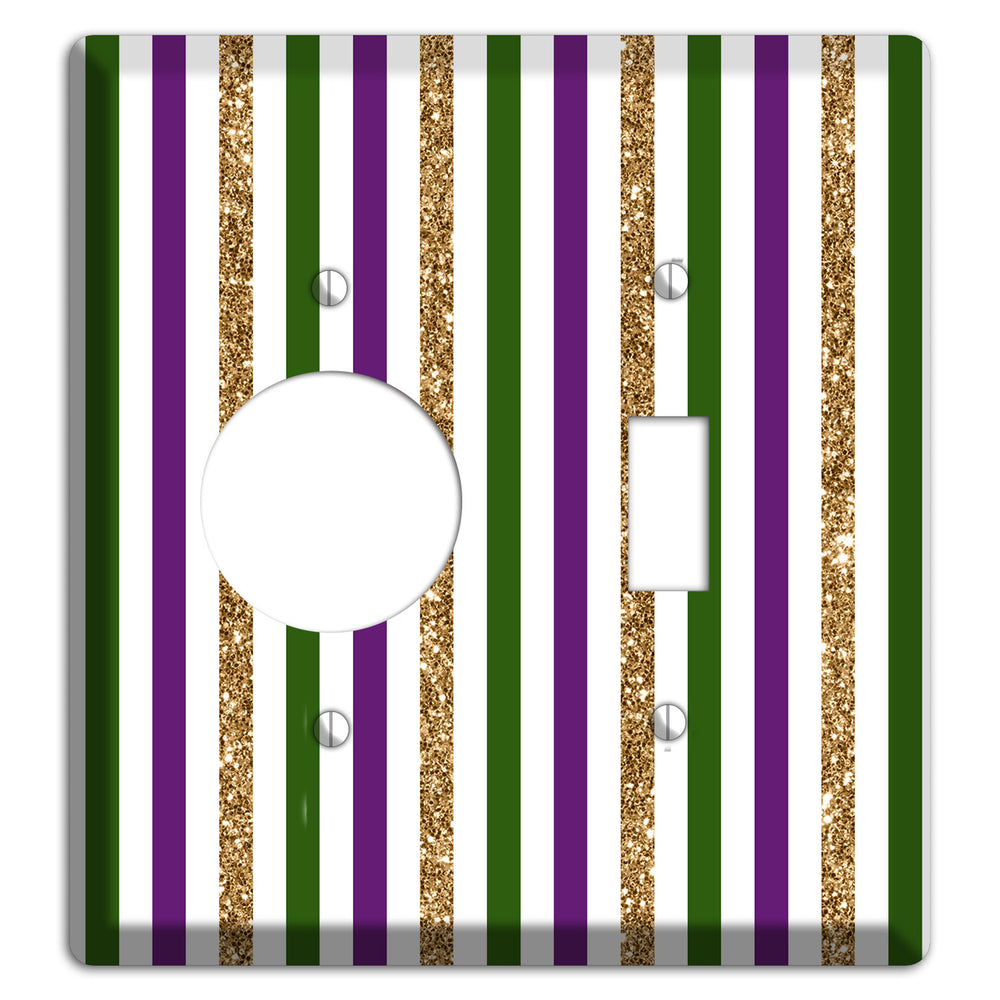 Carnival Stripes: Lumi√®re Receptacle / Toggle Wallplate