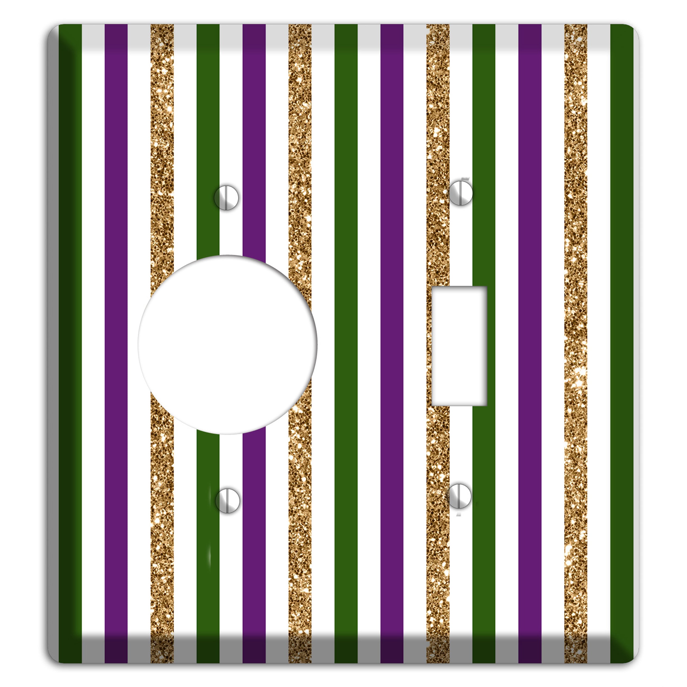Carnival Stripes: Lumière Receptacle / Toggle Wallplate