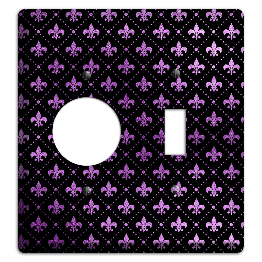 Royal Lilac Grid Receptacle / Toggle Wallplate