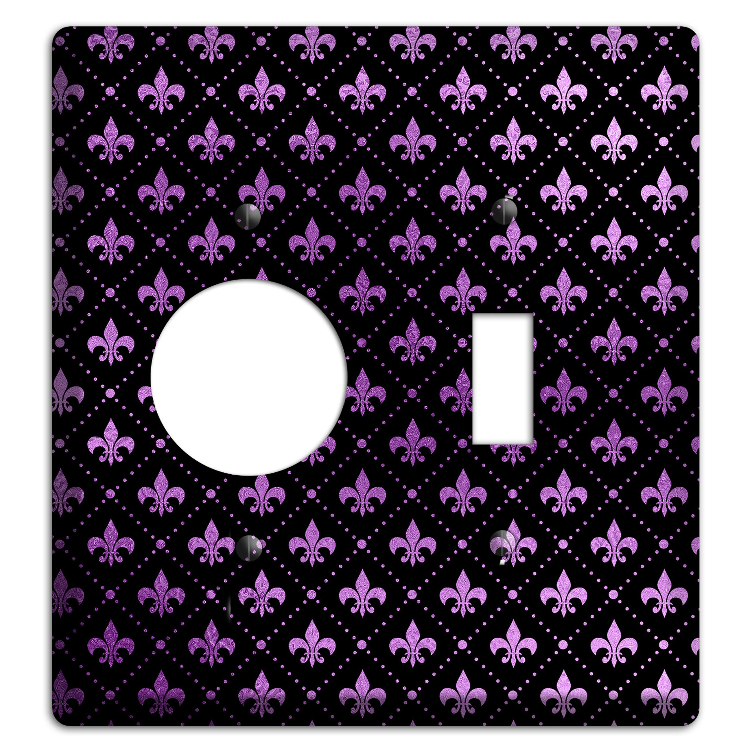 Royal Lilac Grid Receptacle / Toggle Wallplate