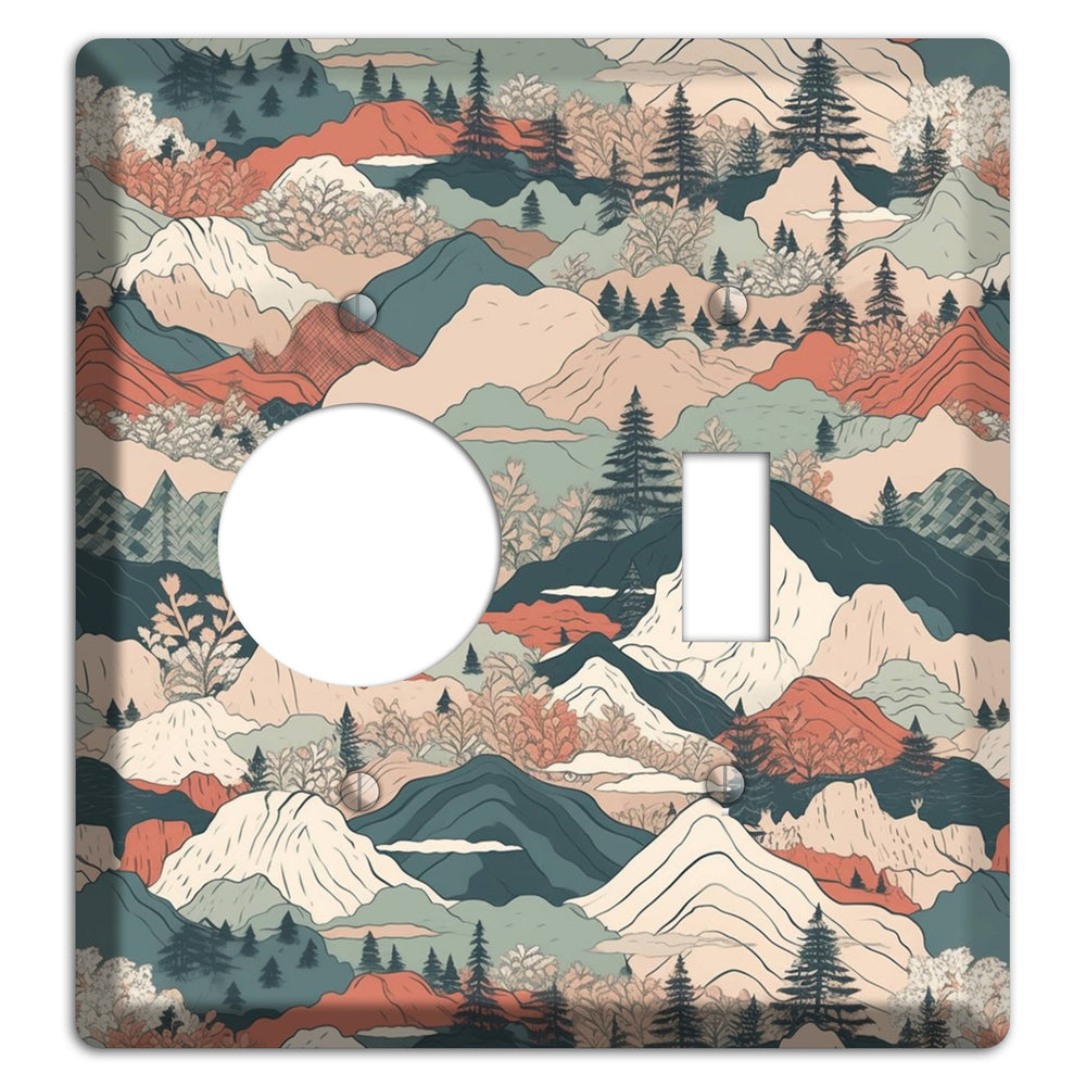 Alpine Paper Trail Receptacle / Toggle Wallplate