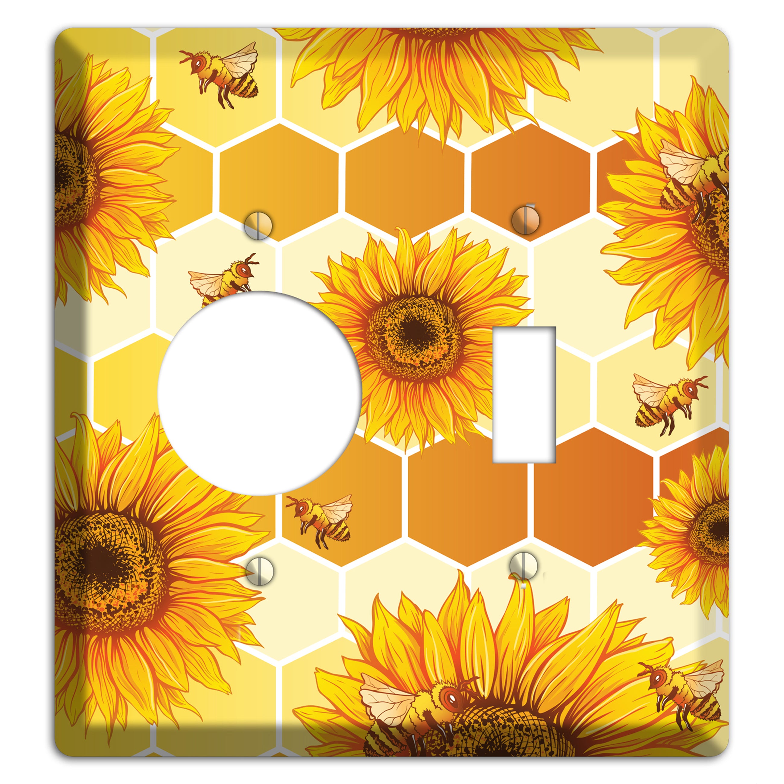 Honeycomb Solstice Receptacle / Toggle Wallplate