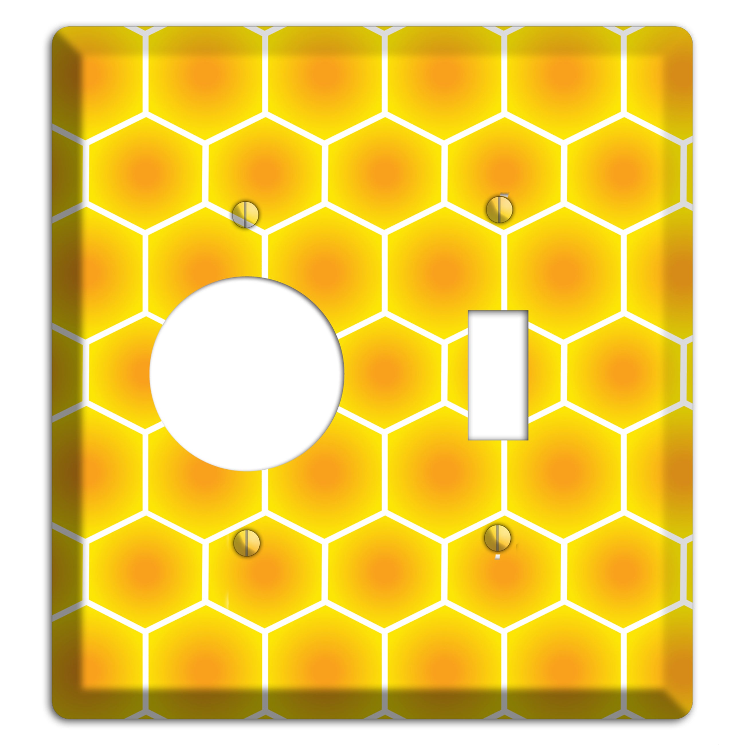 Liquid Gold Grid Receptacle / Toggle Wallplate