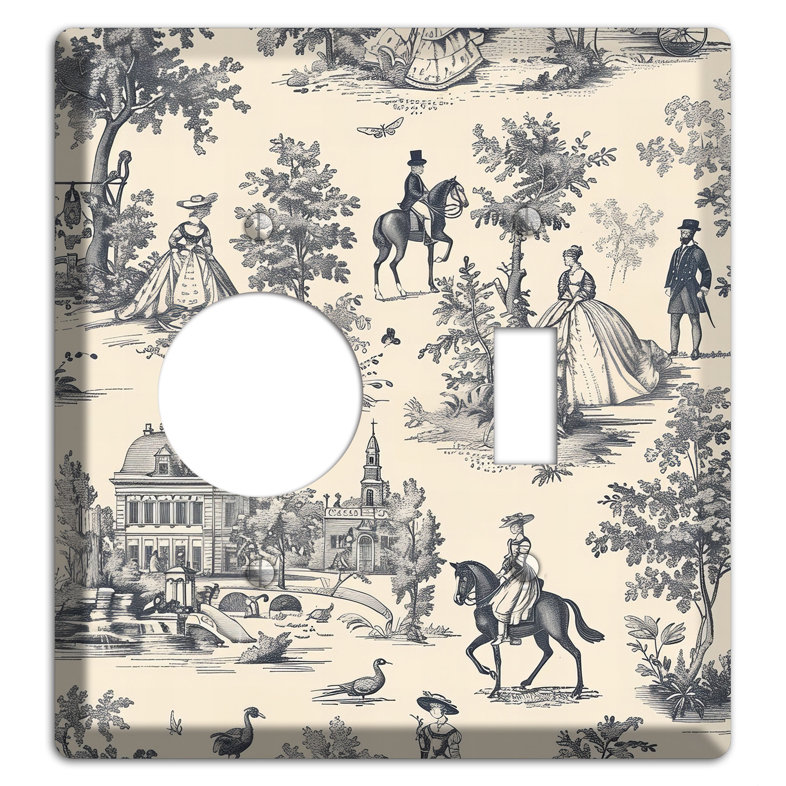 Country Estate Promenade Receptacle / Toggle Wallplate