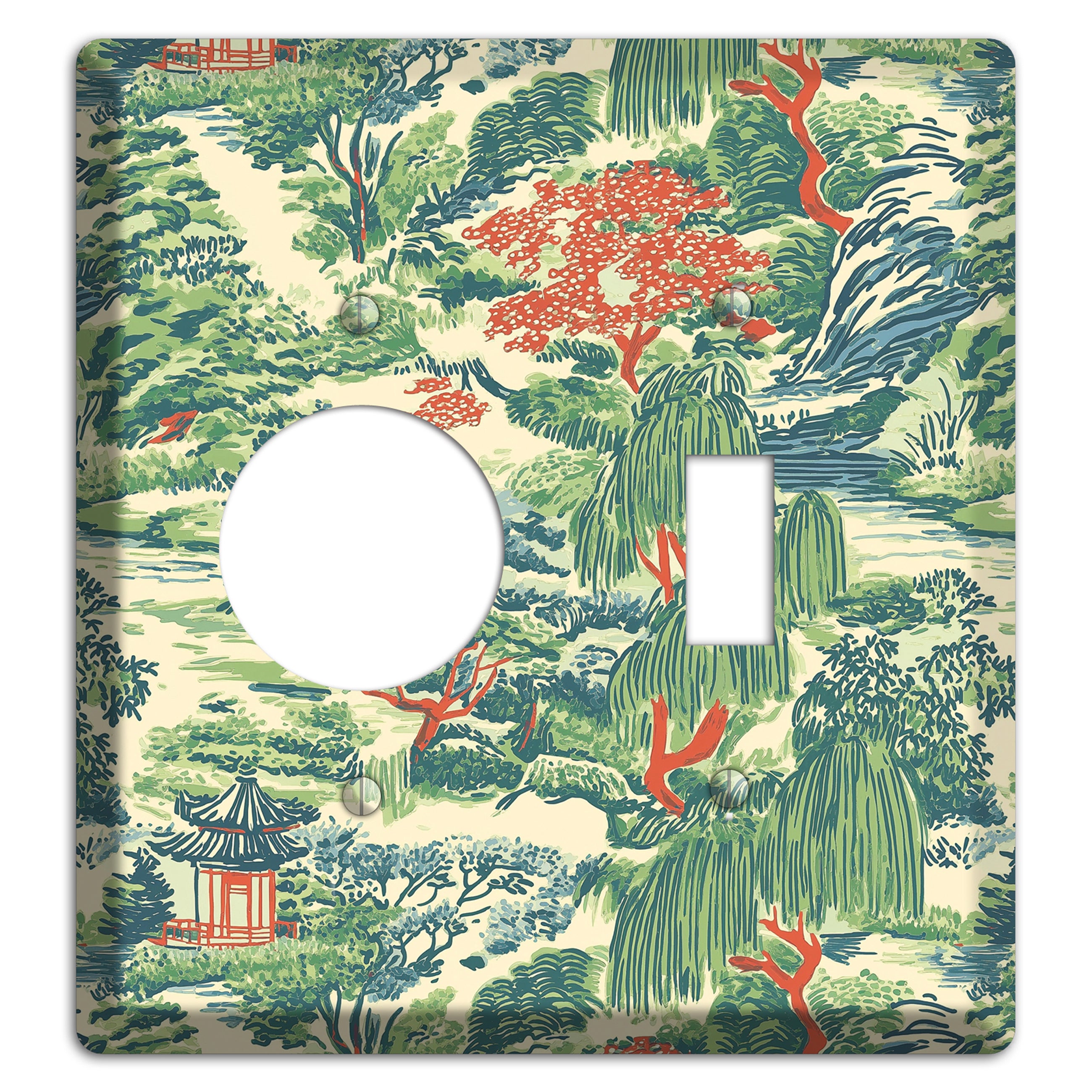 Pavilion & Willow Receptacle / Toggle Wallplate