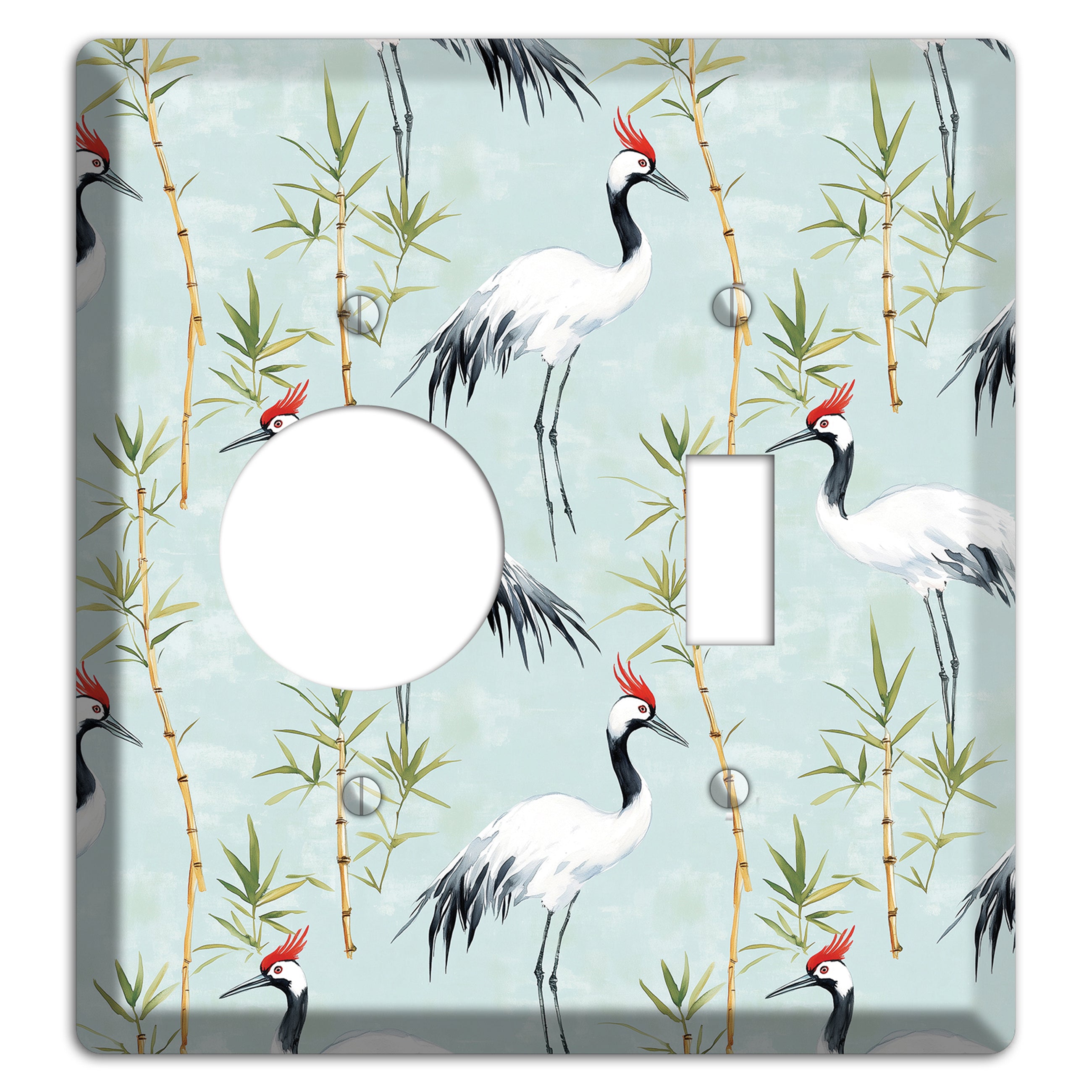 Celadon Bamboo Vigil Receptacle / Toggle Wallplate