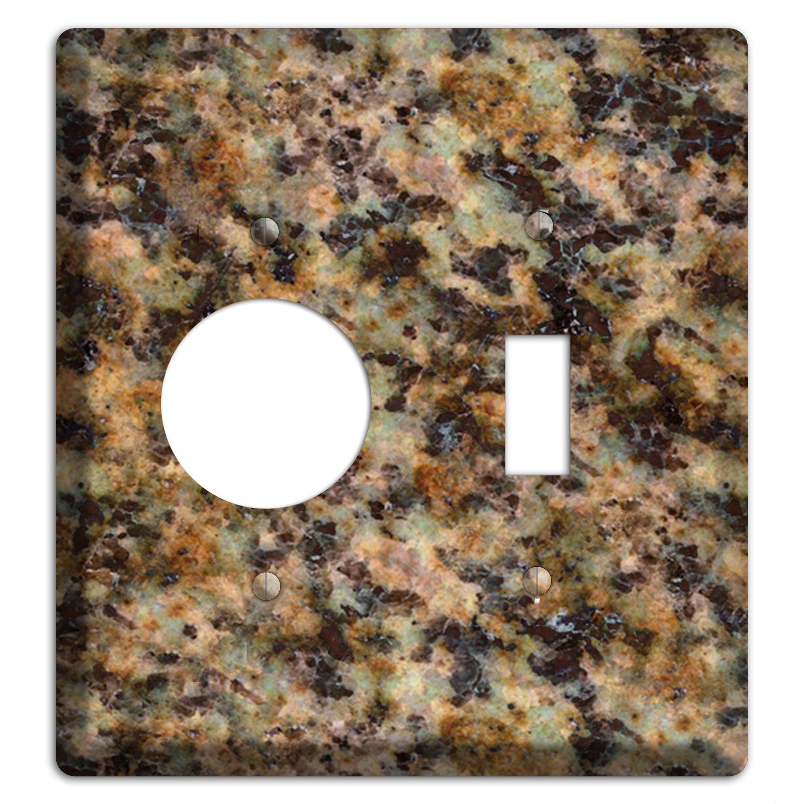 Verde Butterfly Granite Receptacle / Toggle Wallplate