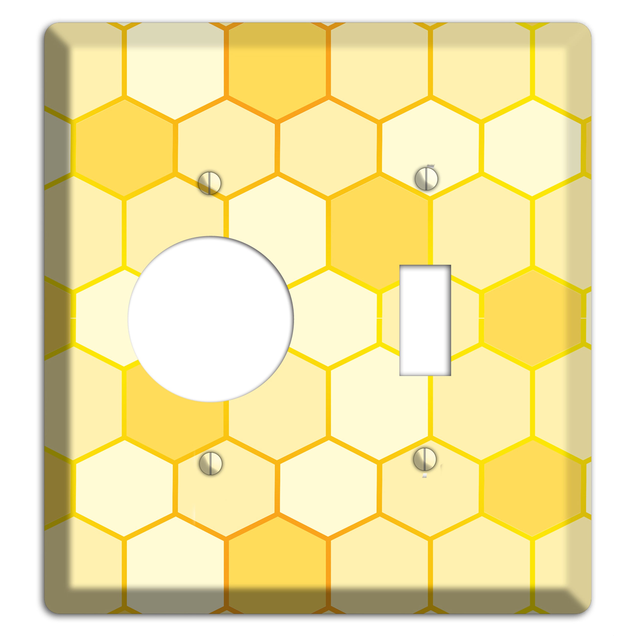 Hollow Amber Grid Receptacle / Toggle Wallplate