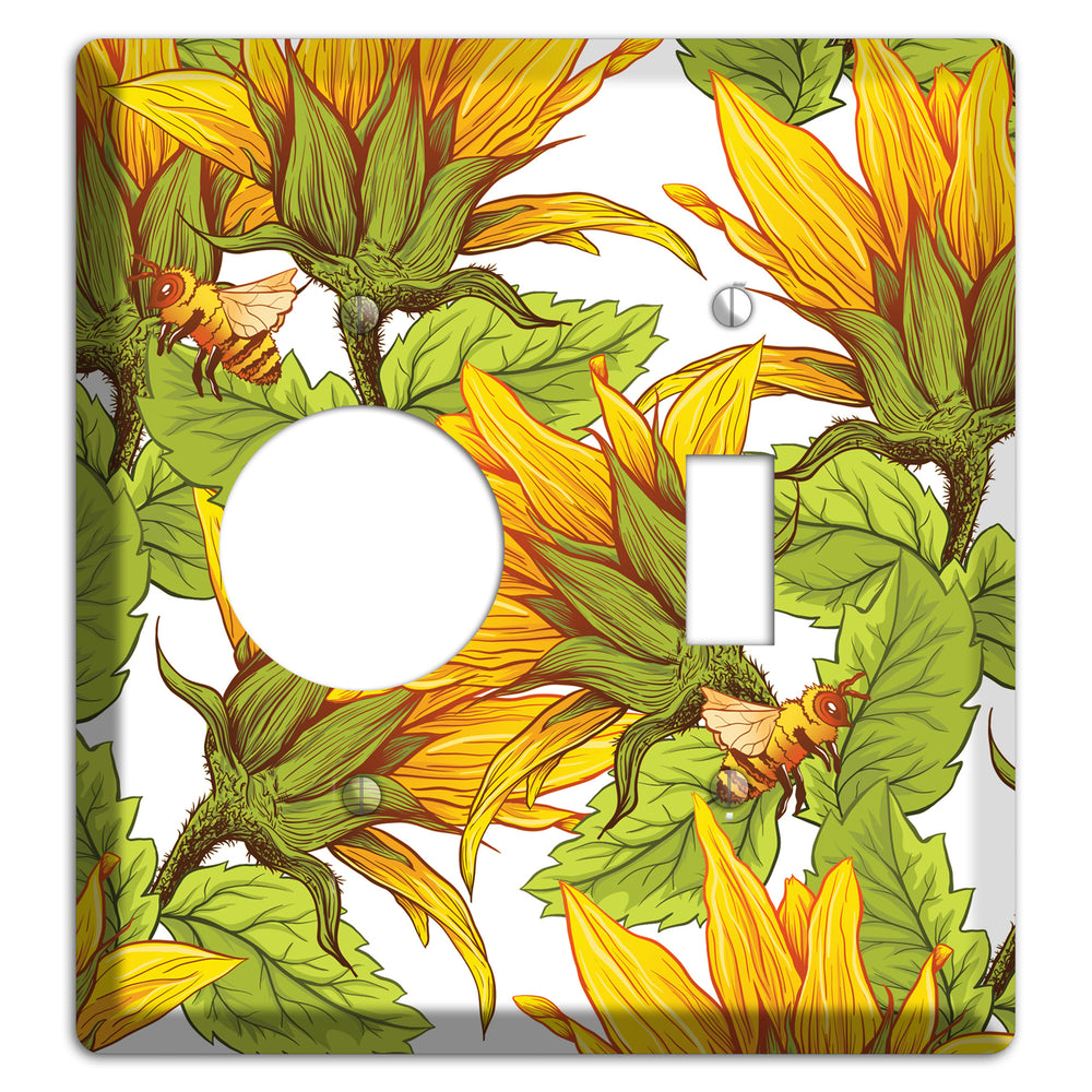 Pollen & Wings Receptacle / Toggle Wallplate