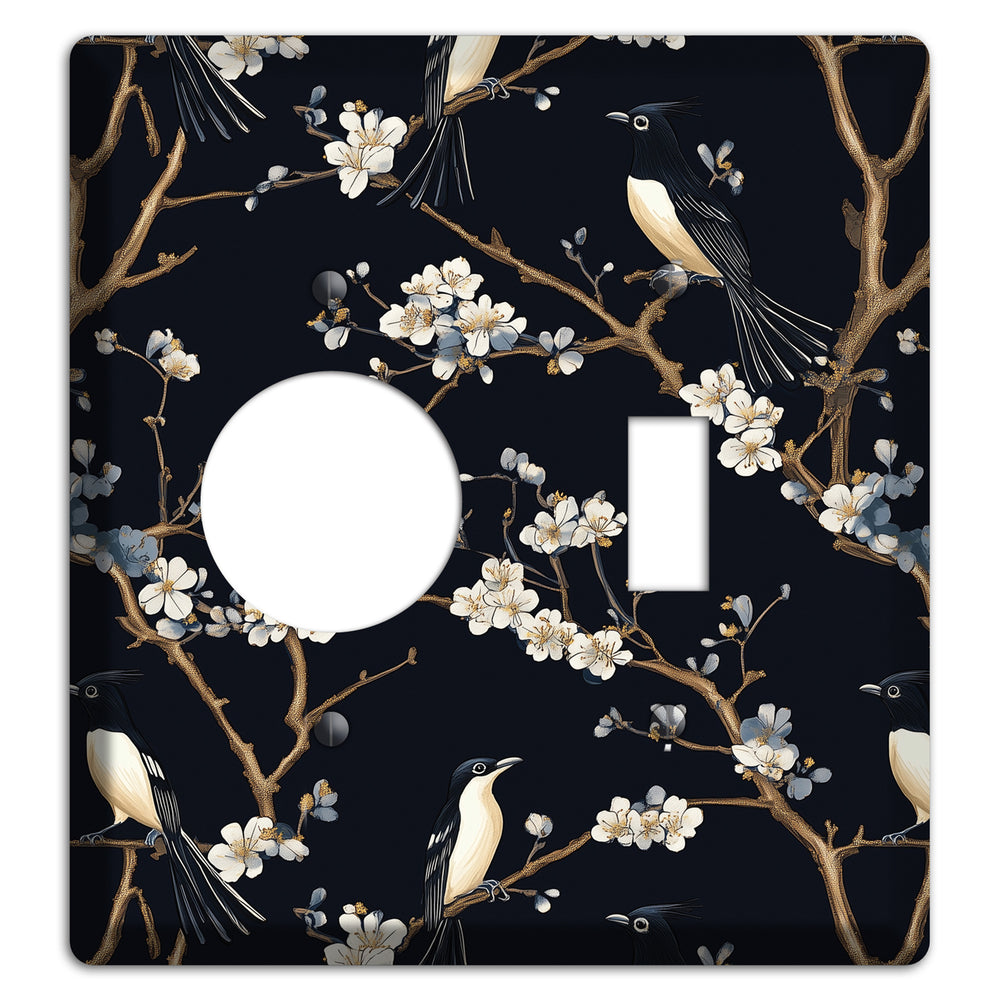 Plum Blossom Vigil Receptacle / Toggle Wallplate