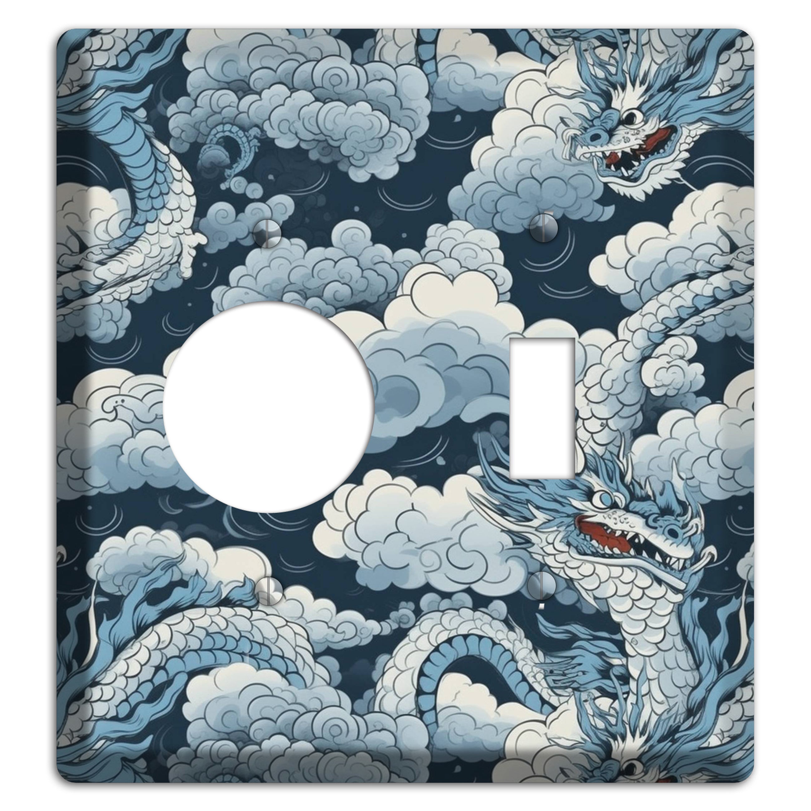 Storm Serpent Rising Receptacle / Toggle Wallplate