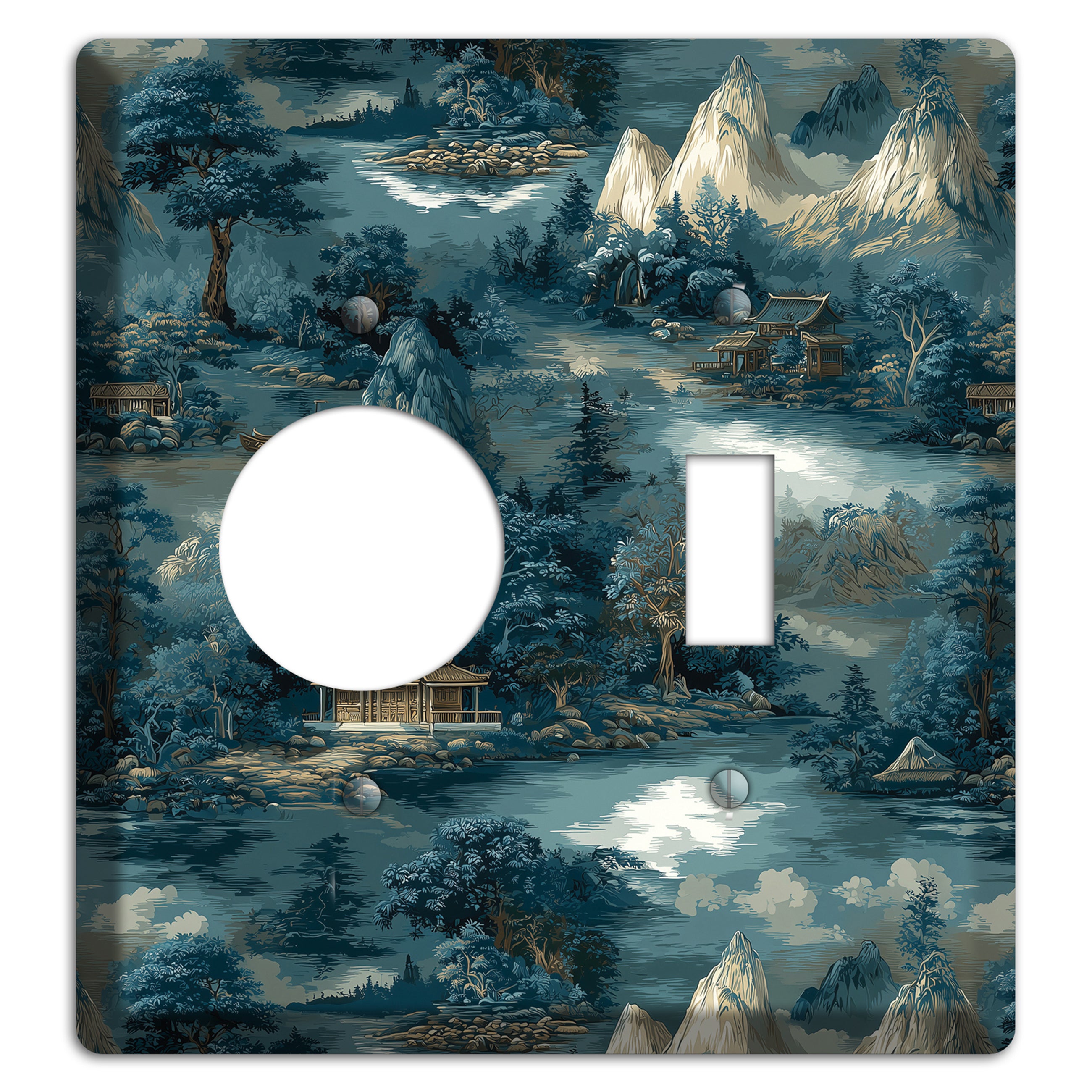 River Mist Refuge Receptacle / Toggle Wallplate