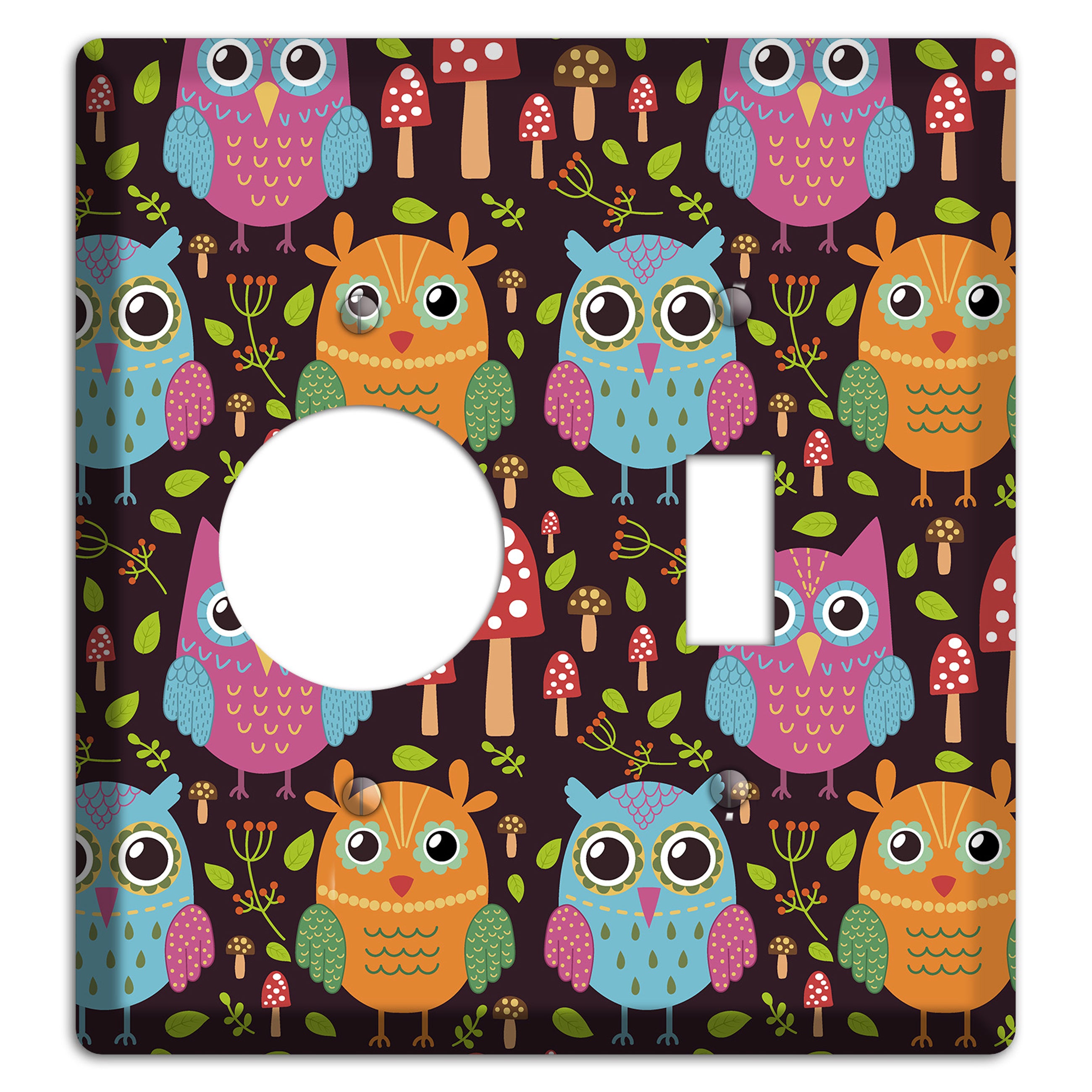Bright Forest Owls Receptacle / Toggle Wallplate