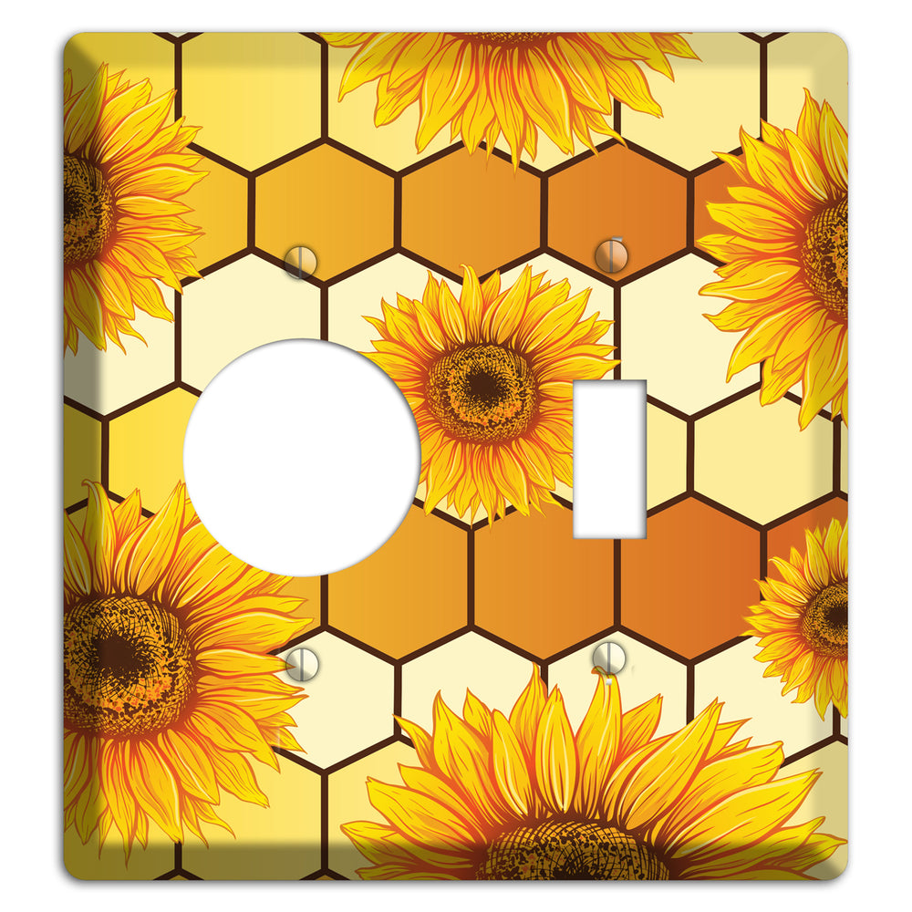 Honeycomb Solstice Receptacle / Toggle Wallplate