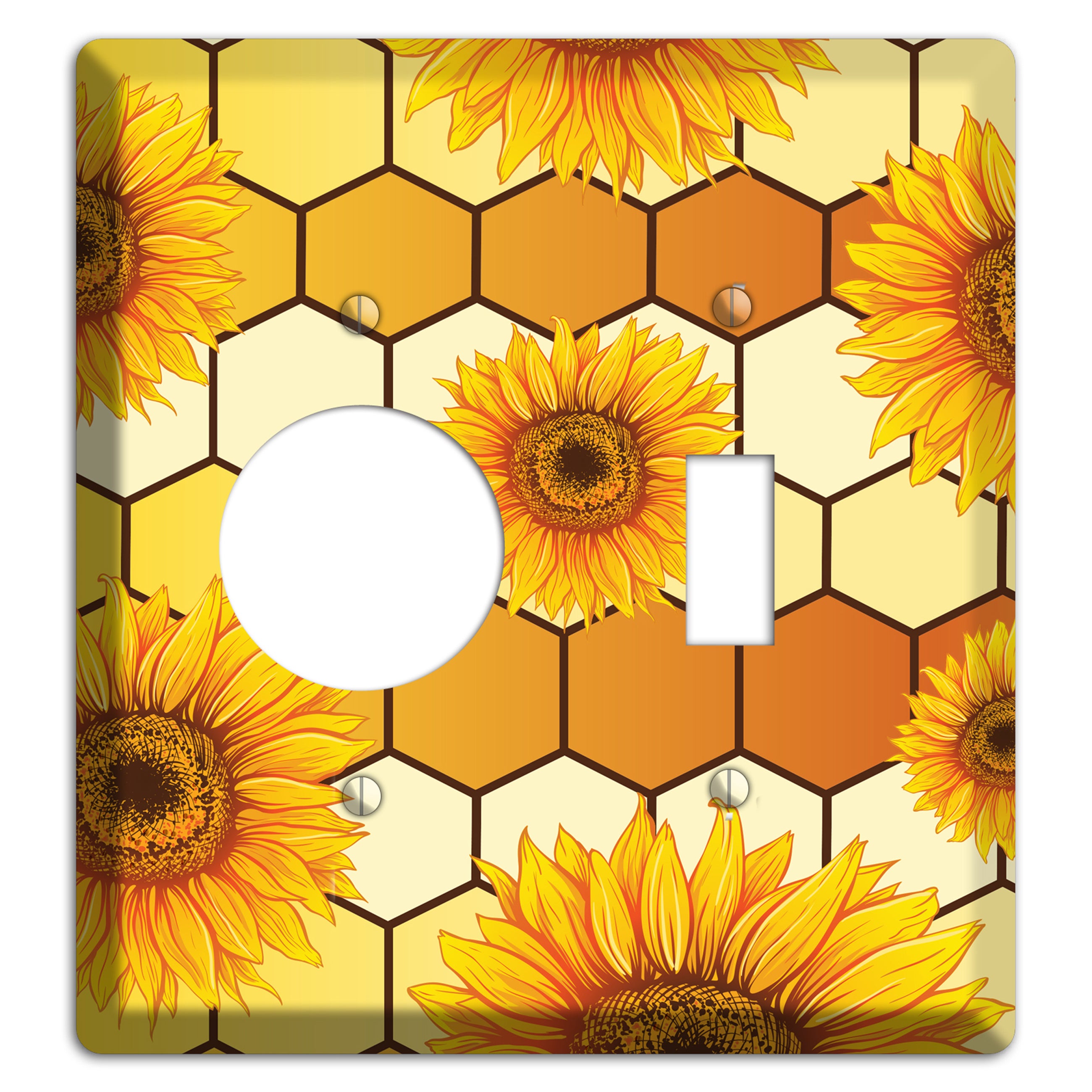 Honeycomb Solstice Receptacle / Toggle Wallplate