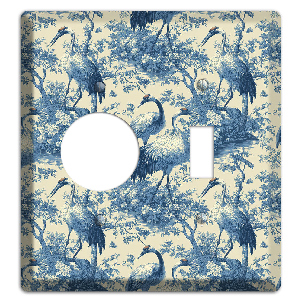 Cobalt Toile Vigil Receptacle / Toggle Wallplate