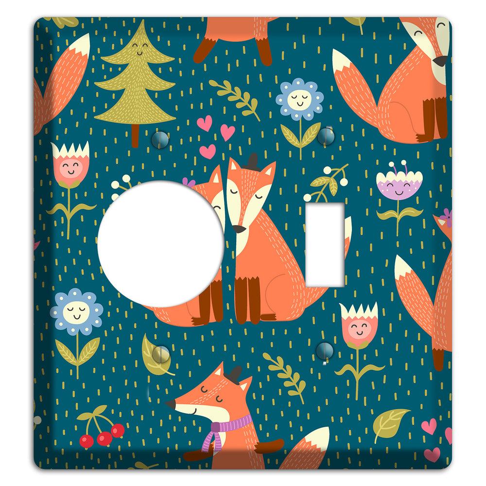 Fox Garden Love Receptacle / Toggle Wallplate