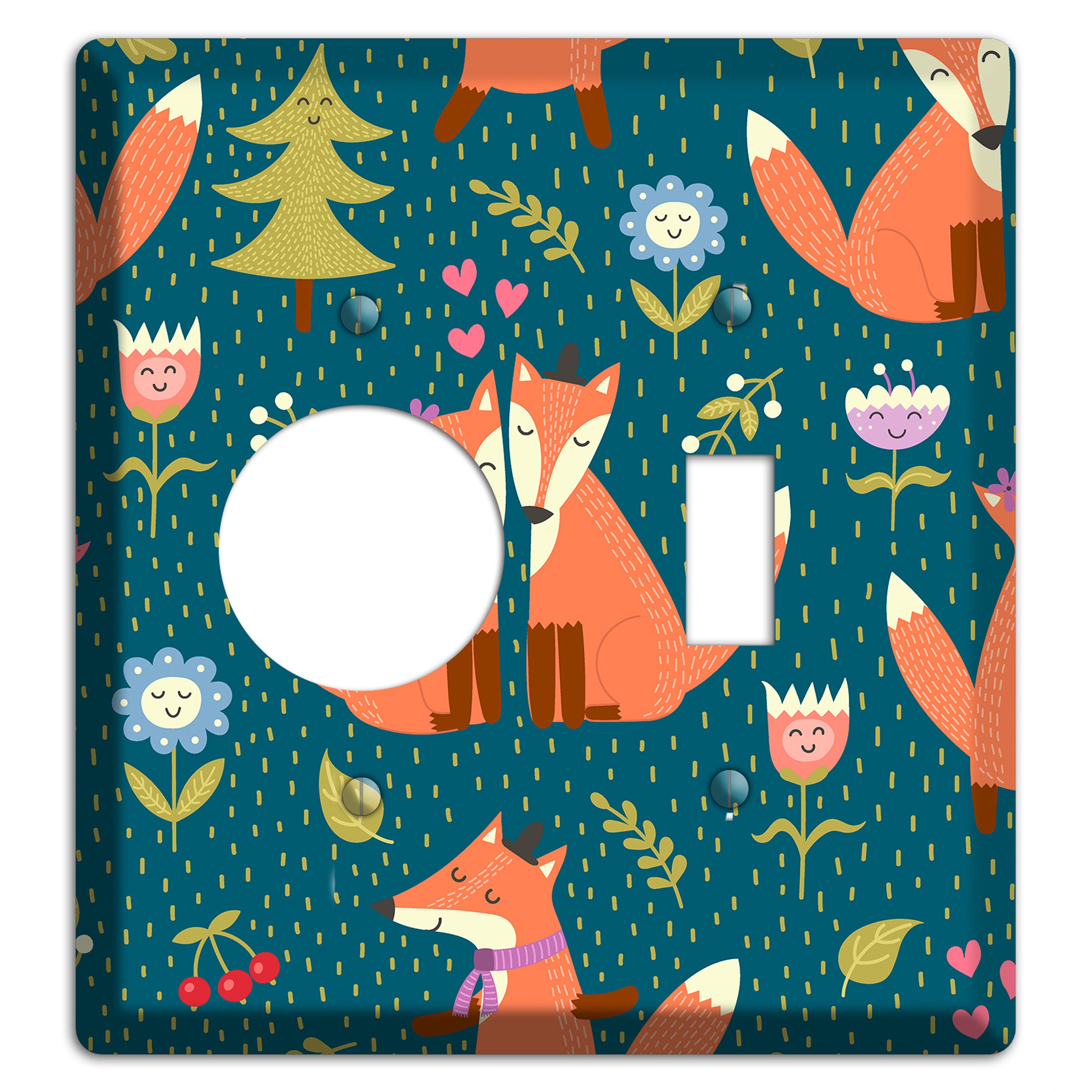 Fox Garden Love Receptacle / Toggle Wallplate