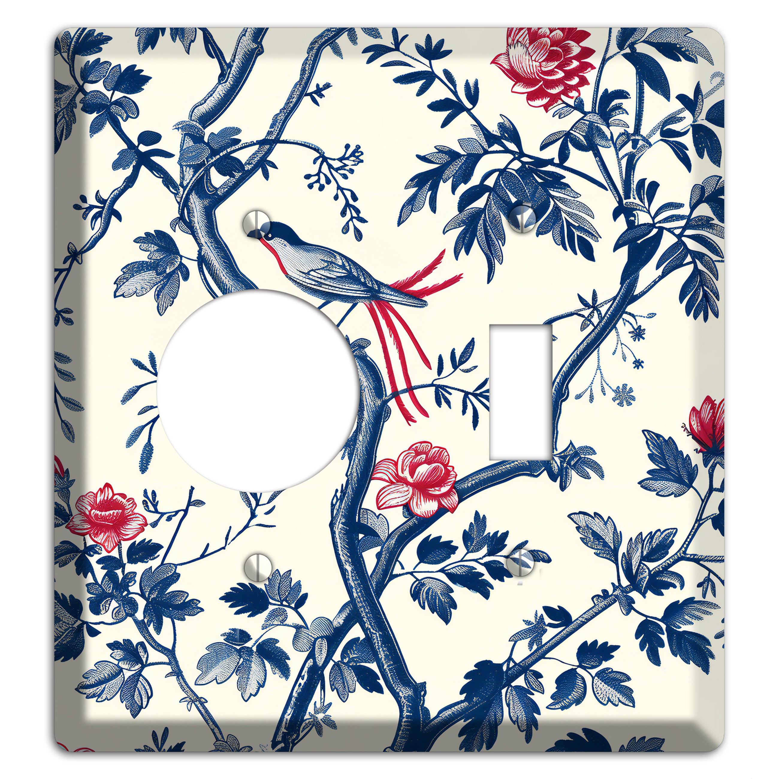 Crimson Wing Reverie Receptacle / Toggle Wallplate