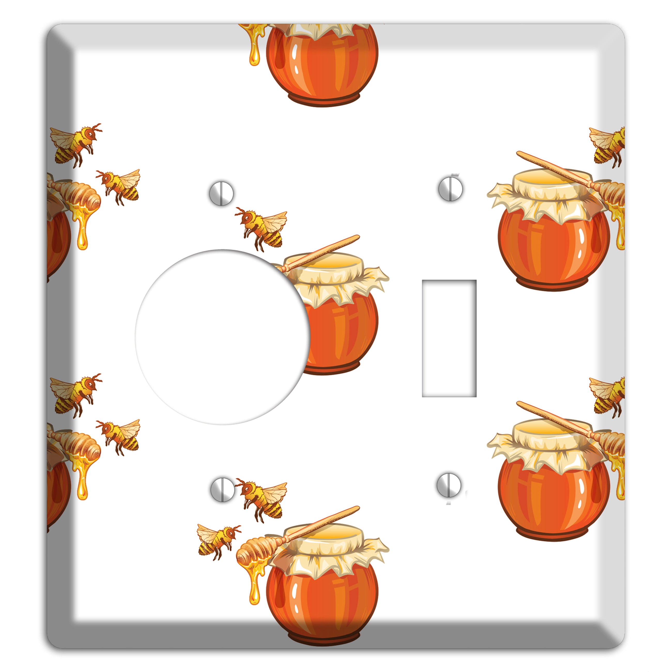 Honey & Hive Receptacle / Toggle Wallplate