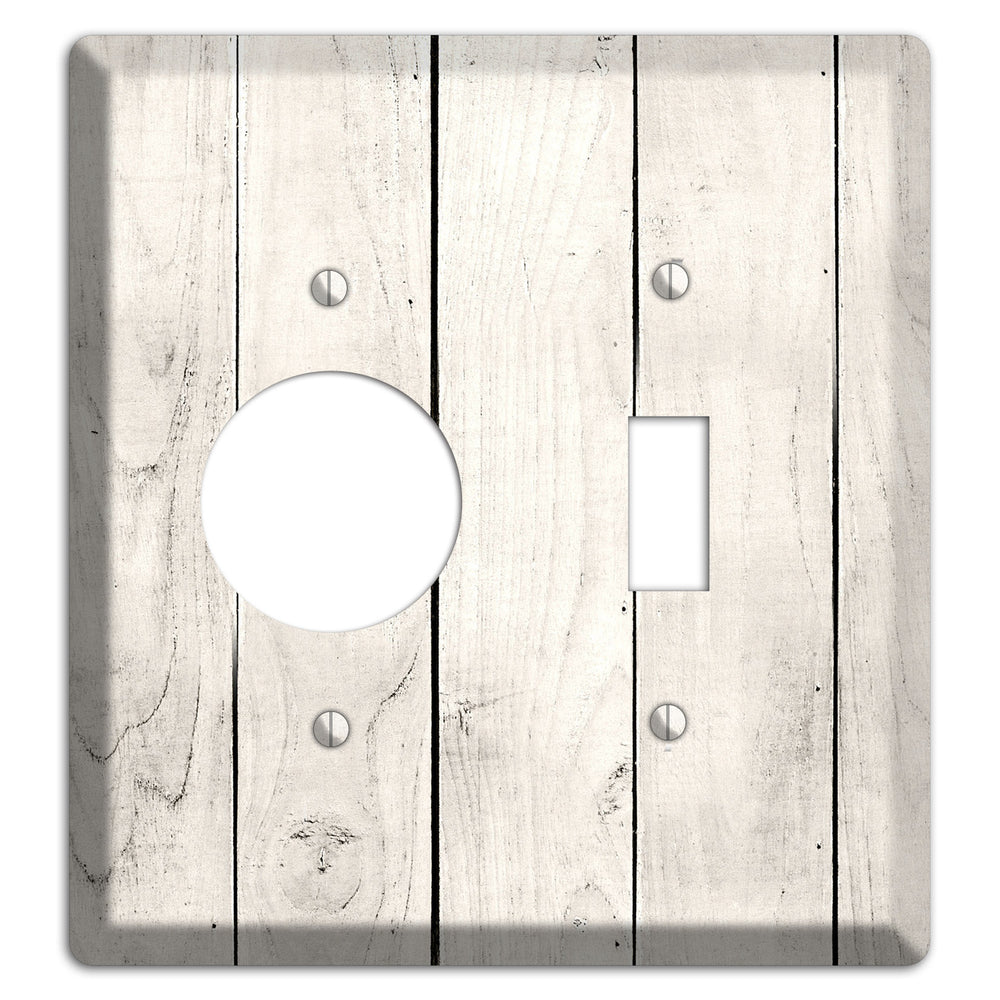 Whitewashed Planks Receptacle / Toggle Wallplate