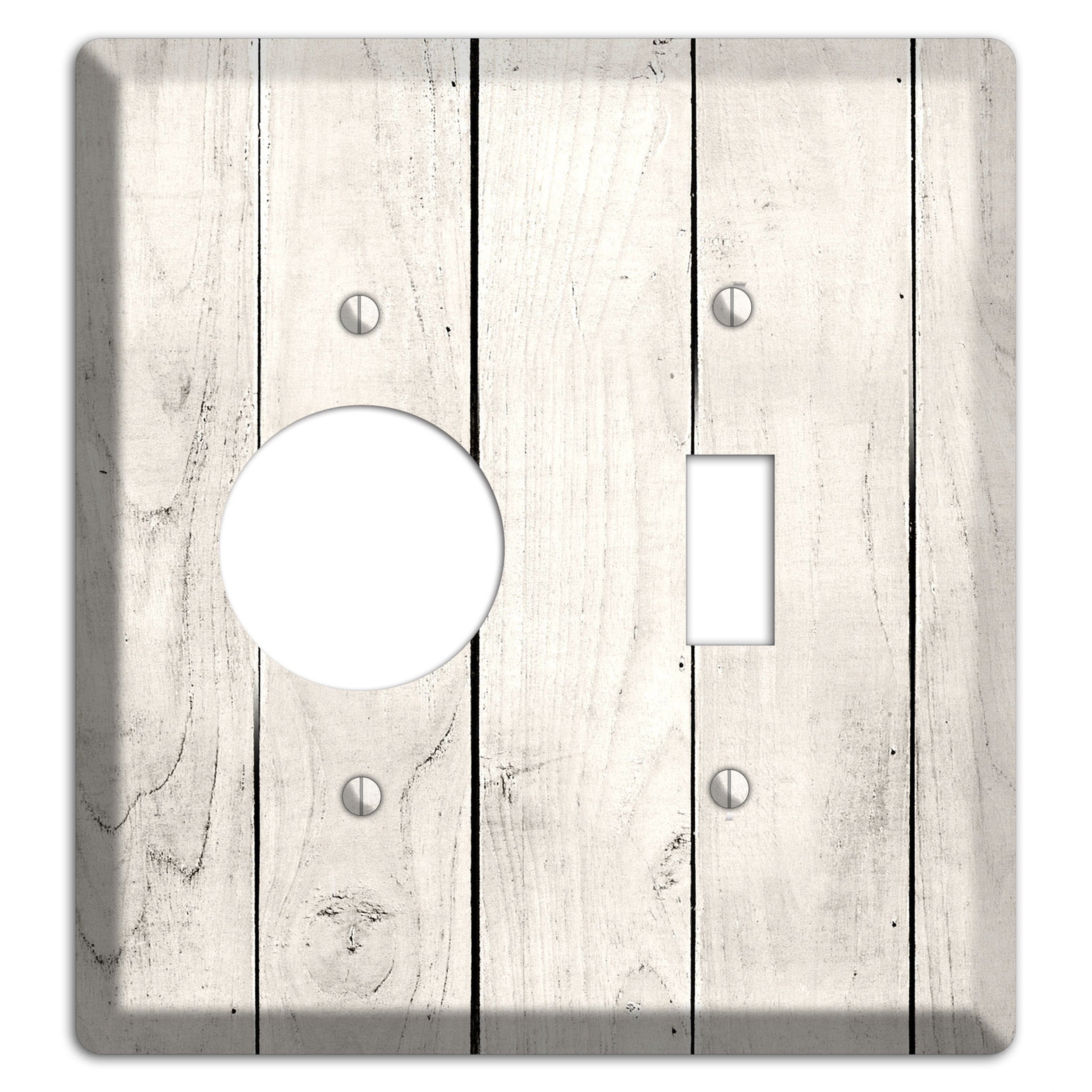Whitewashed Planks Receptacle / Toggle Wallplate