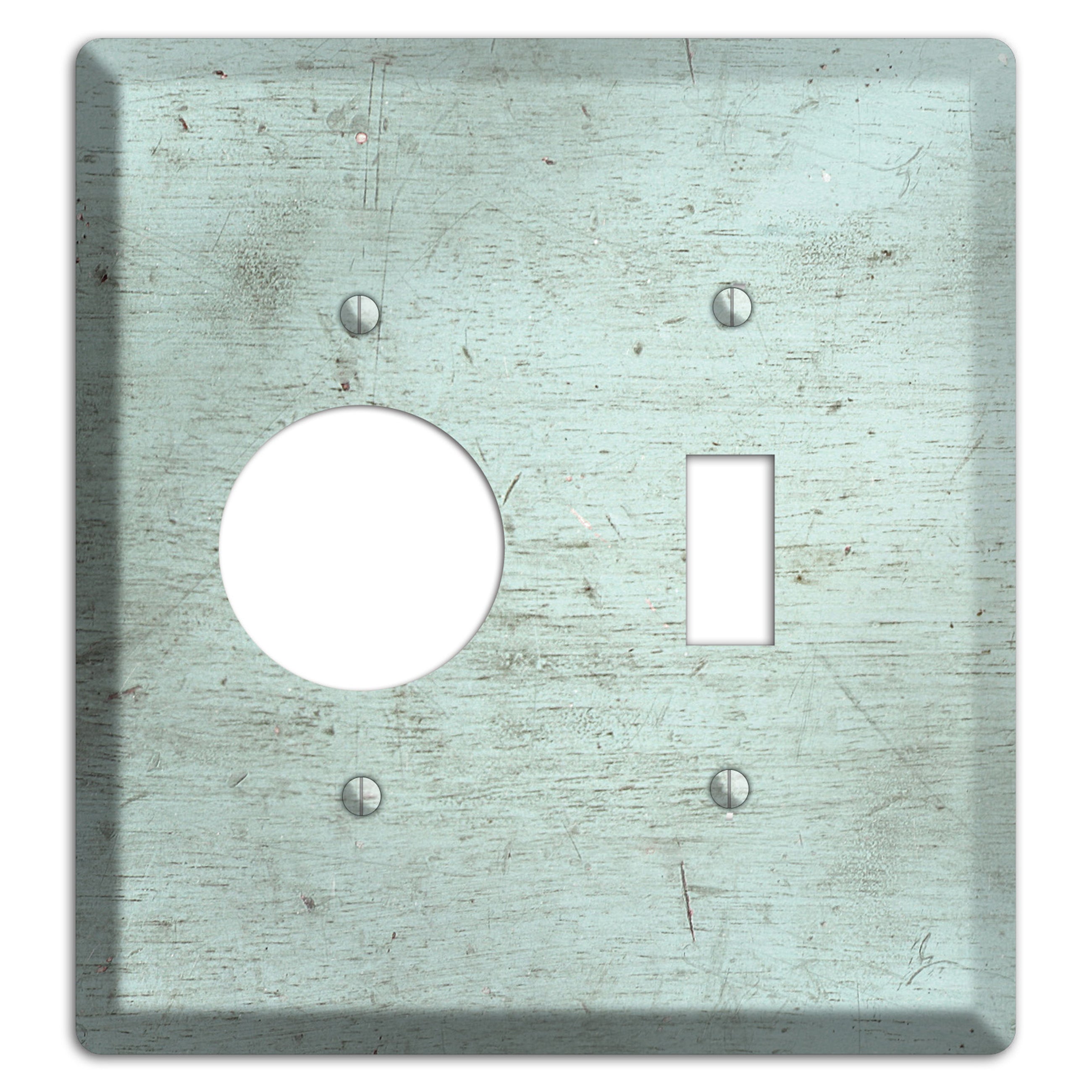 Weathered Teal Deck Receptacle / Toggle Wallplate