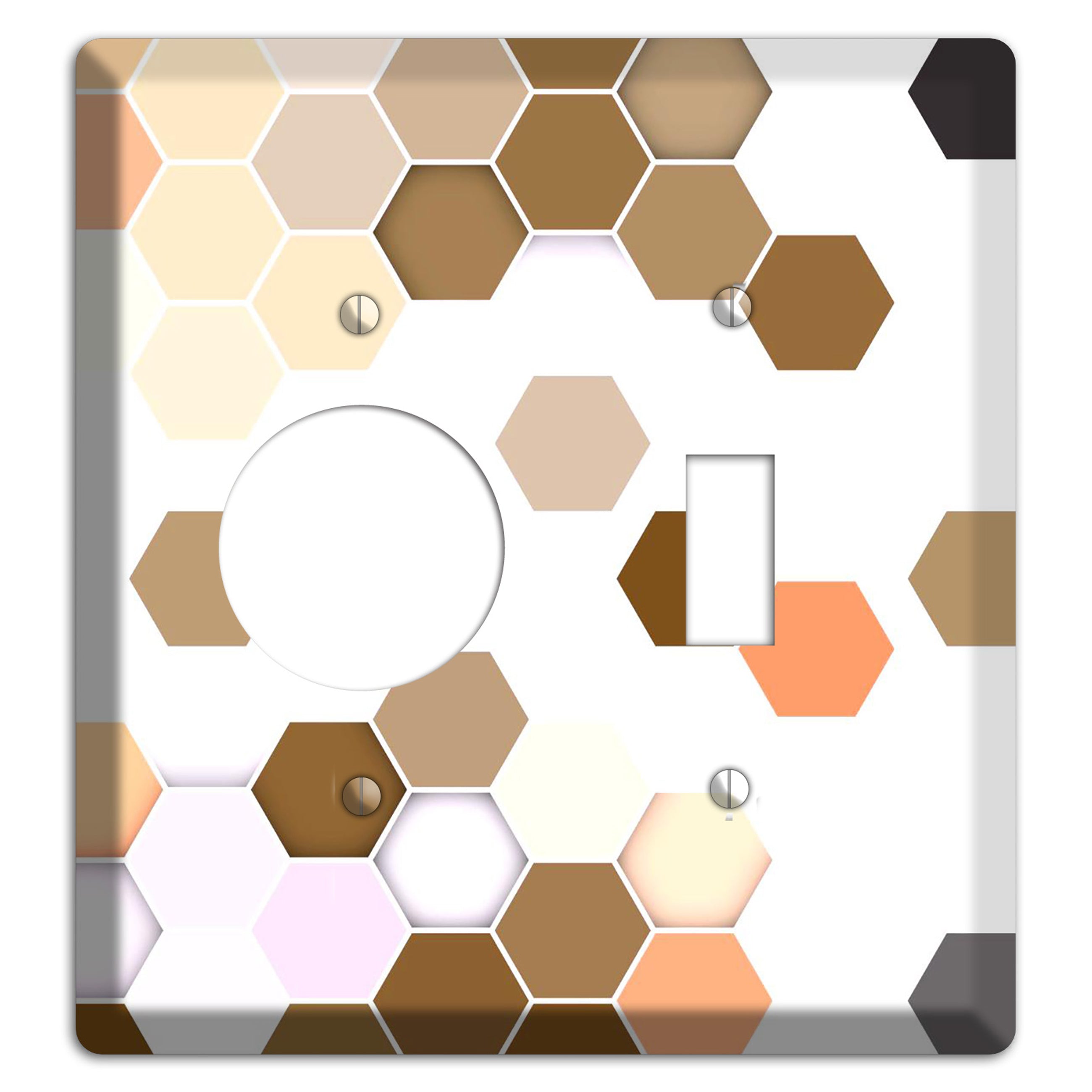 Hex Grid – Sunset Terracotta Receptacle / Toggle Wallplate