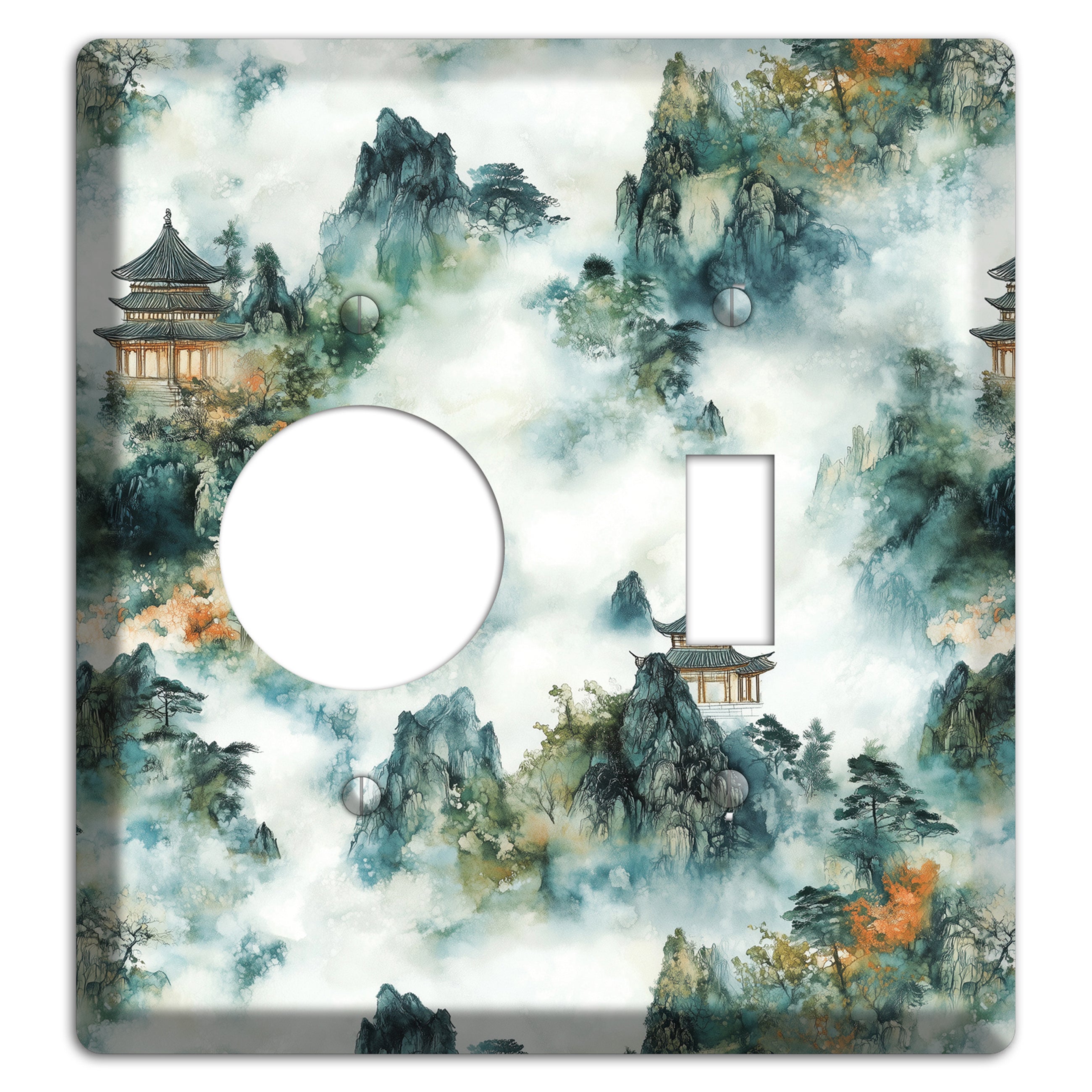 Pavilions in the Mist Receptacle / Toggle Wallplate