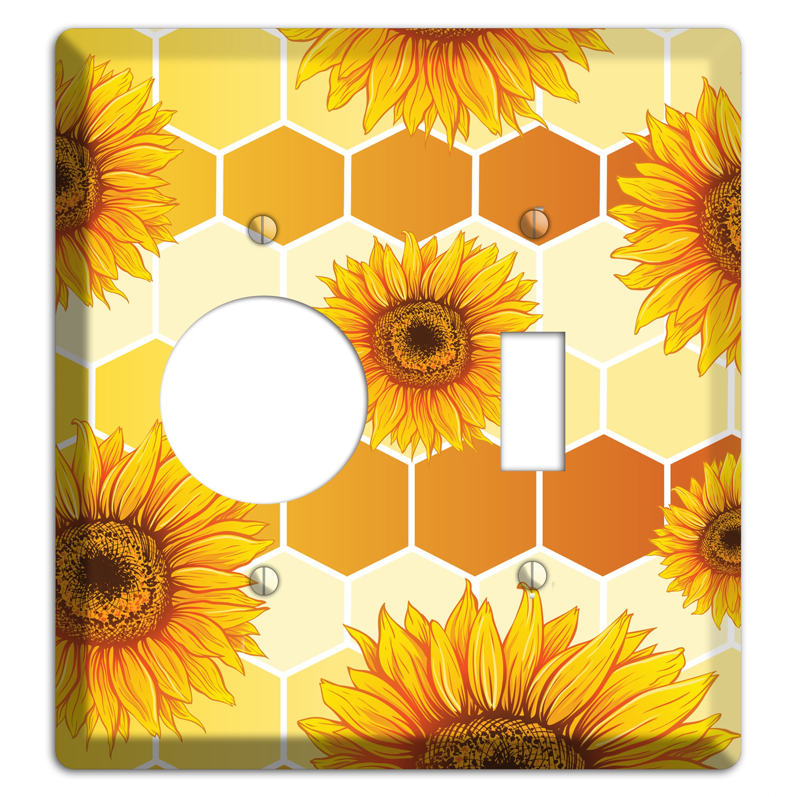 Honeycomb Solstice Receptacle / Toggle Wallplate