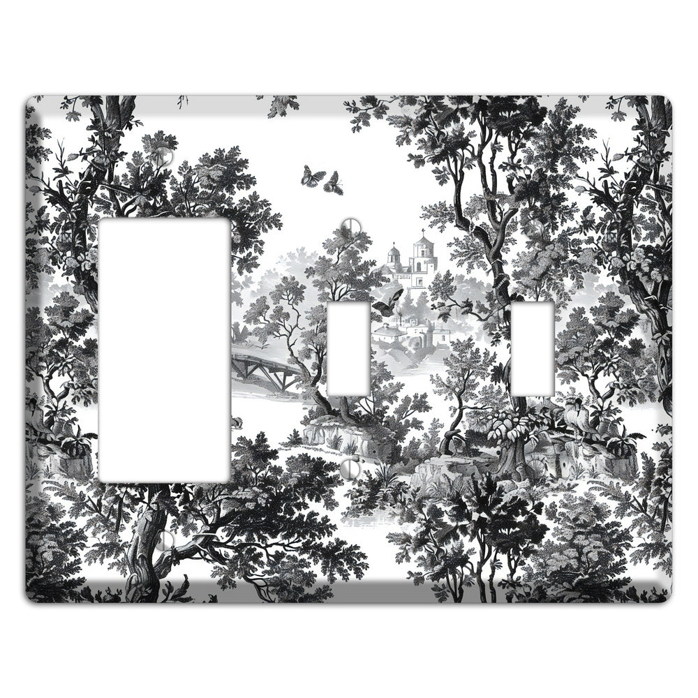 Woodland Chapel Mist Rocker / 2 Toggle Wallplate