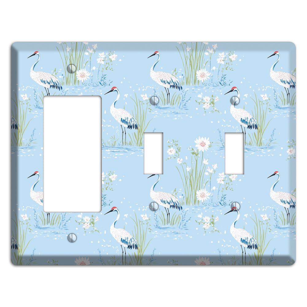 Powder Blue Marsh Rocker / 2 Toggle Wallplate