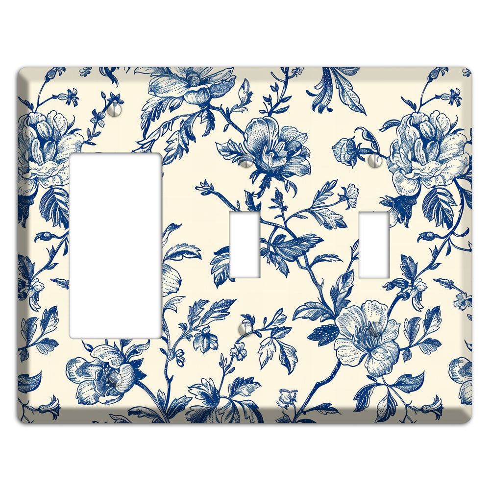 Garden Indigo Reverie Rocker / 2 Toggle Wallplate