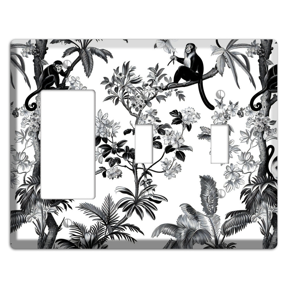 Canopy & Curl Rocker / 2 Toggle Wallplate