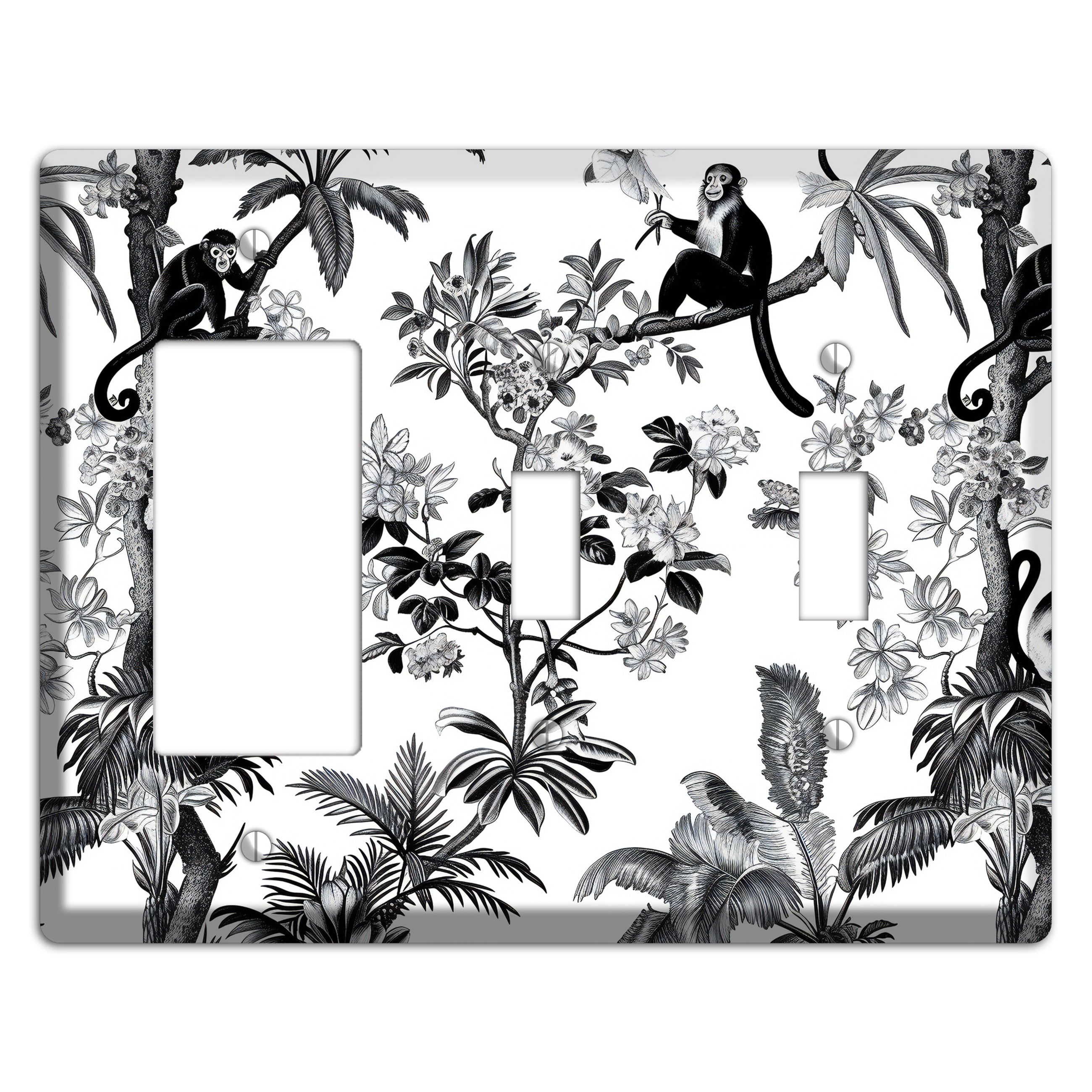 Canopy & Curl Rocker / 2 Toggle Wallplate