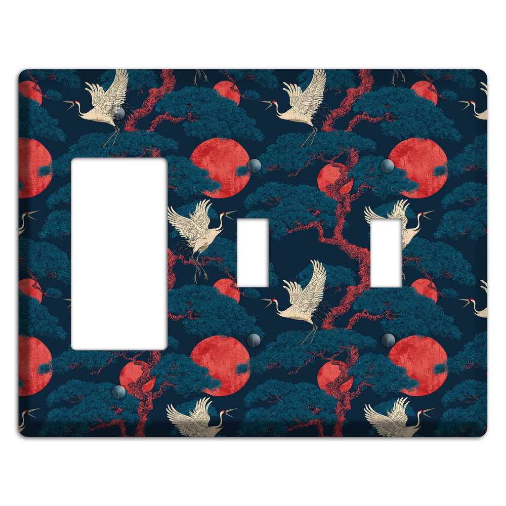 Cobalt Moon Passage Rocker / 2 Toggle Wallplate