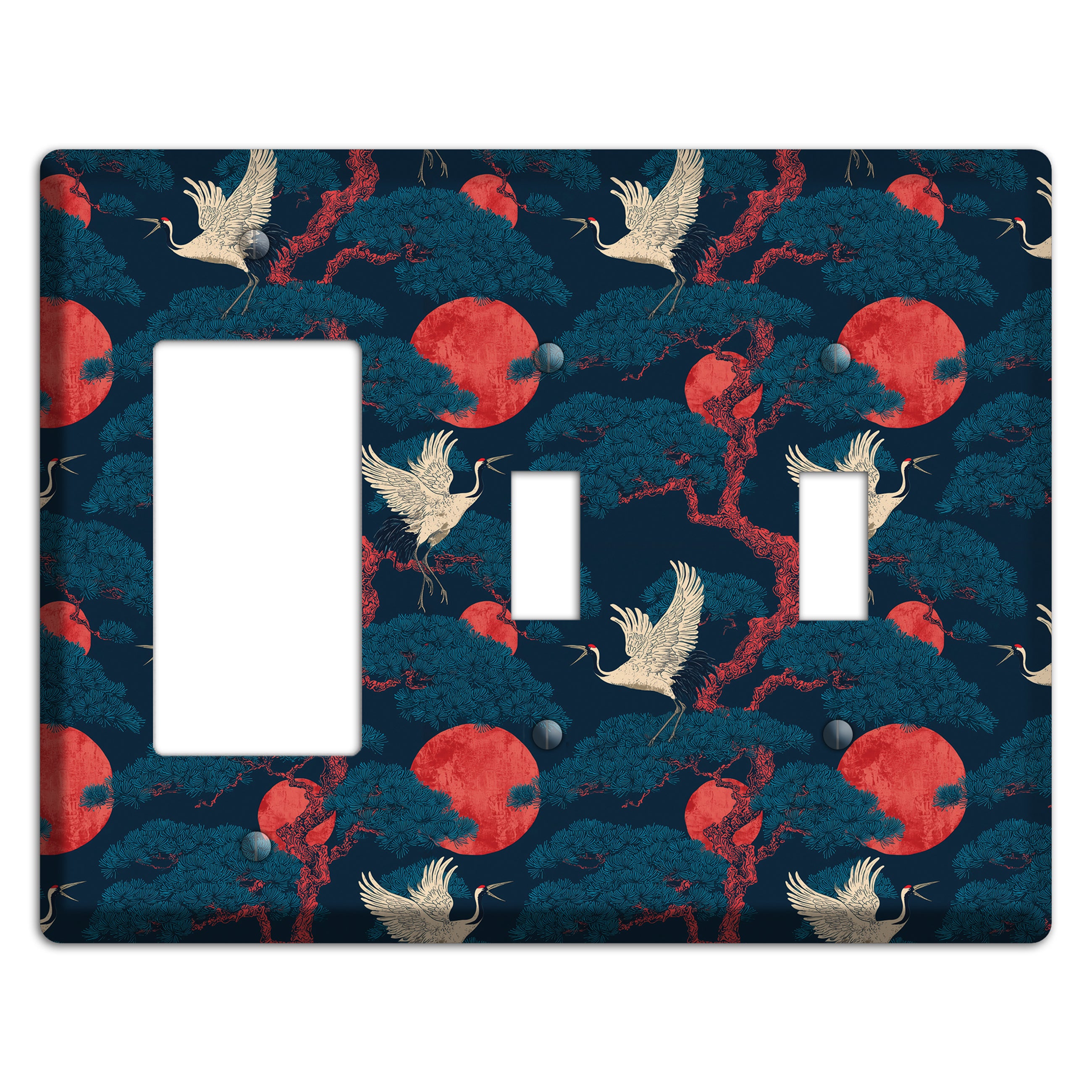 Cobalt Moon Passage Rocker / 2 Toggle Wallplate