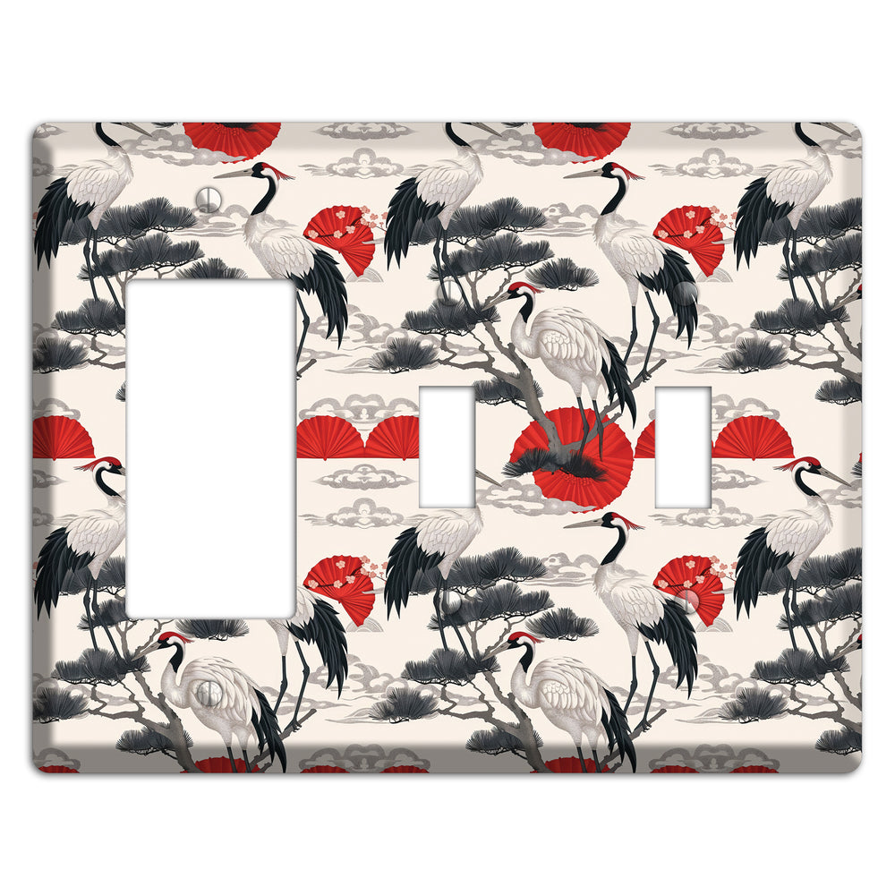 Crimson Fan & Pine Rocker / 2 Toggle Wallplate