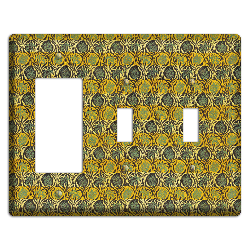 Honeycomb Bloom Rocker / 2 Toggle Wallplate