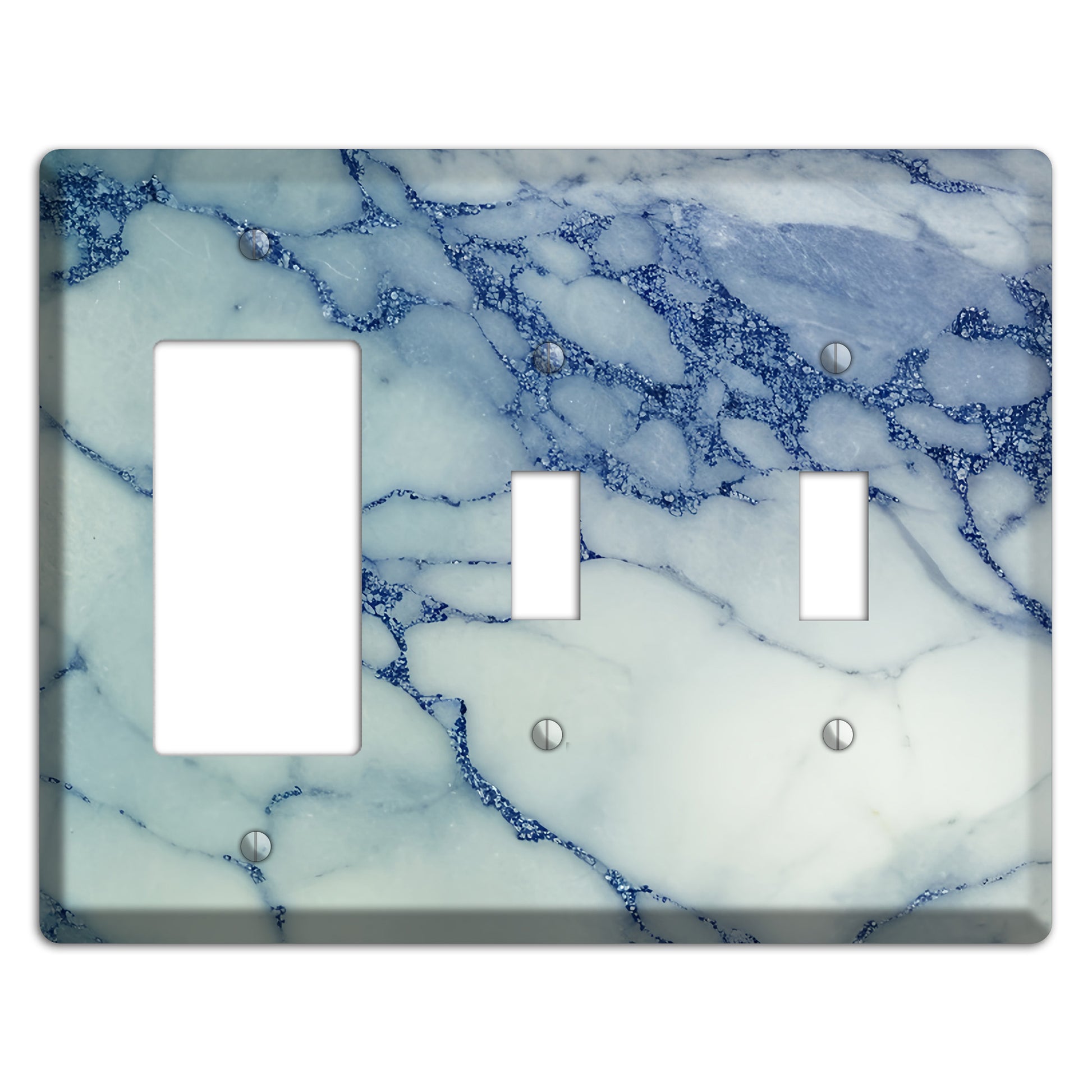 Opal marble Rocker / 2 Toggle Wallplate